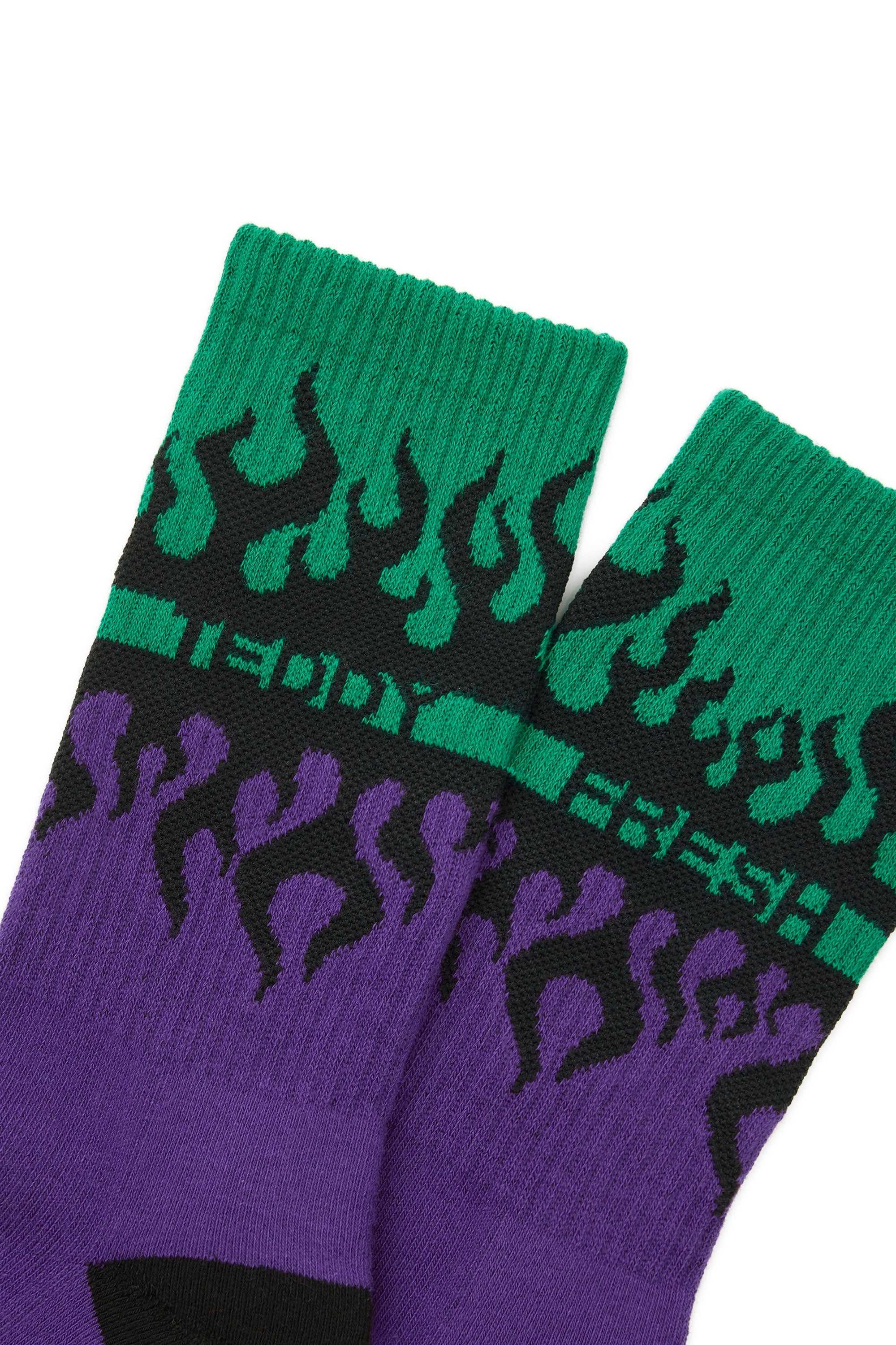 Multi Teddy Fresh Mirrored Flame Socks - 3 Pack | IJKUPC075