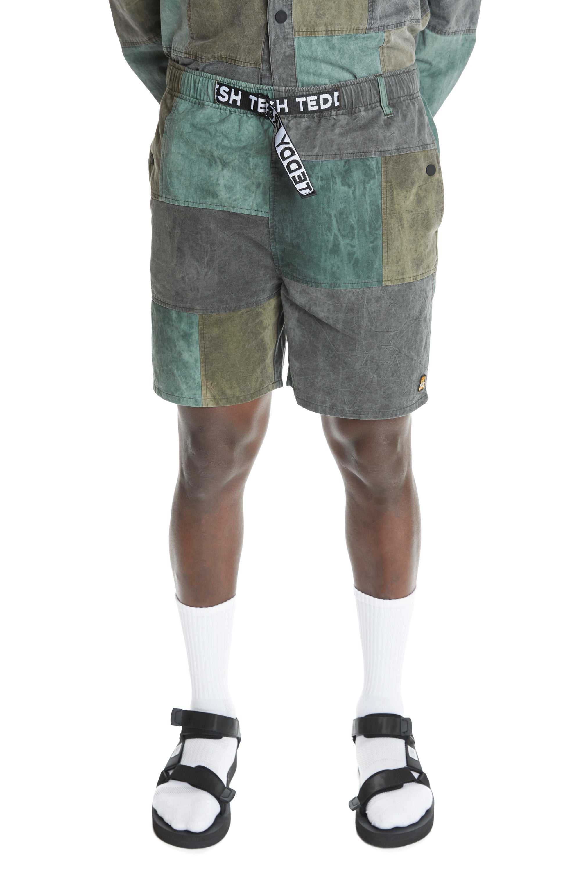 Multi Teddy Fresh Pieced Together Shorts | AUTKGH294