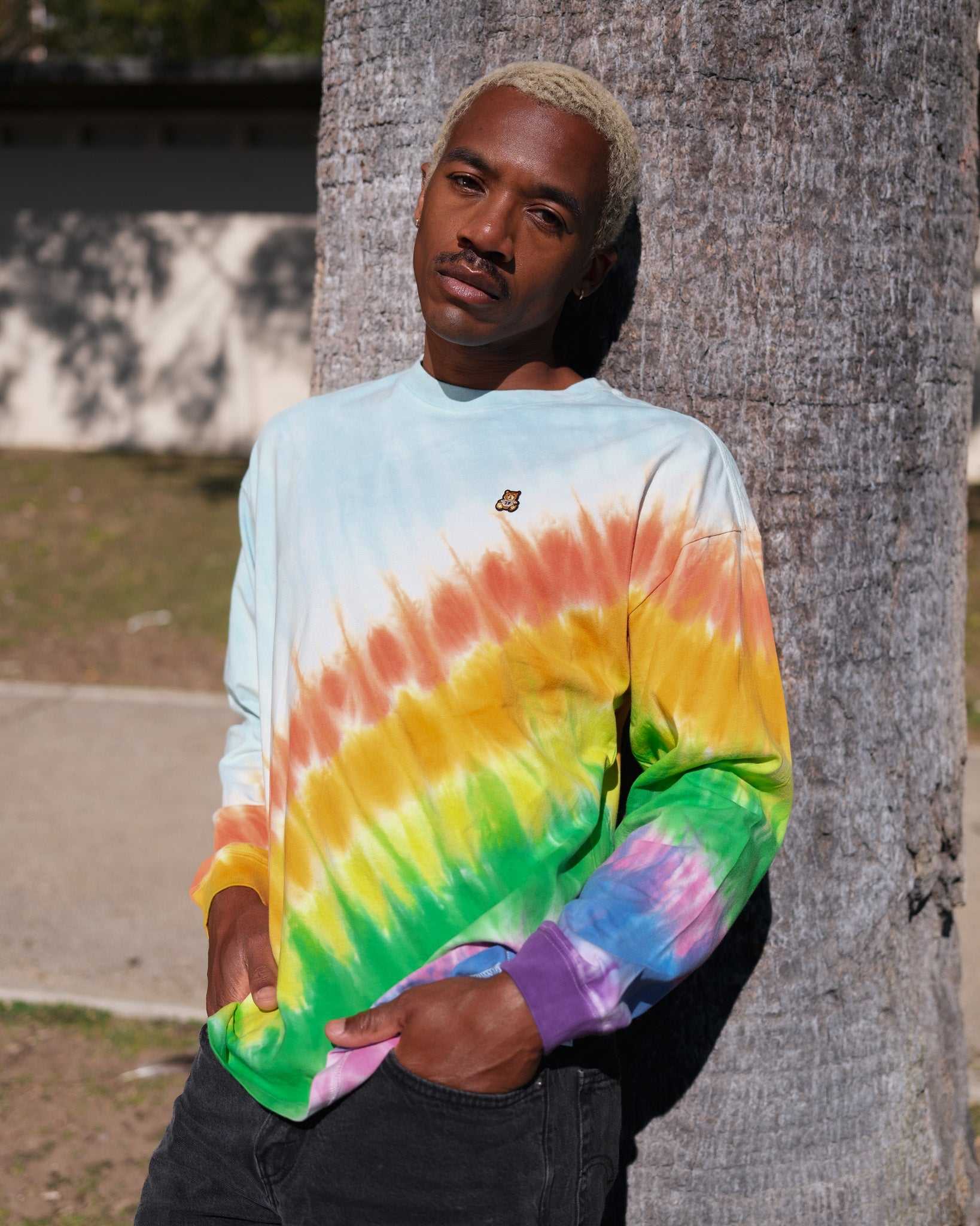 Multi Teddy Fresh Rainbow Dye Tee | BYFPJC520