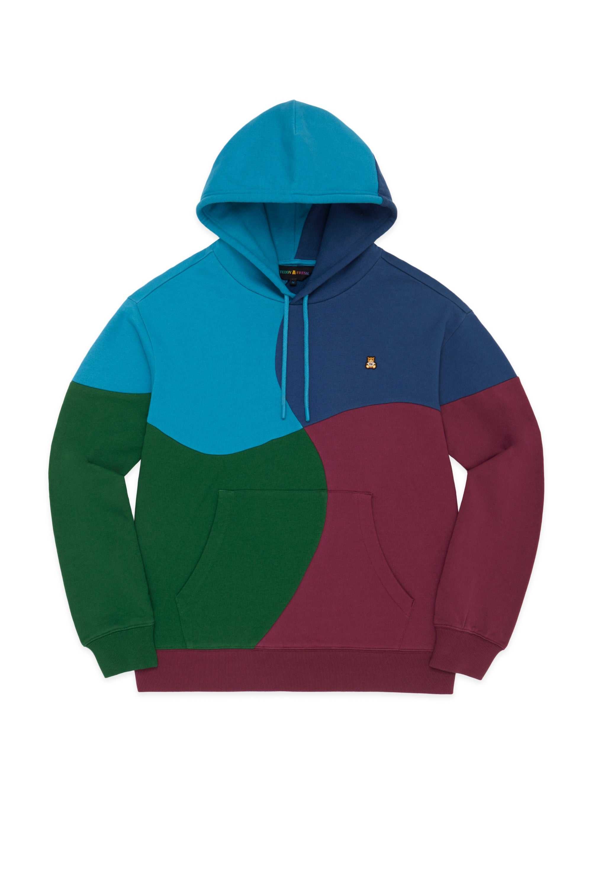 Multi Teddy Fresh Wave Patchwork Hoodie | HOZBSR978