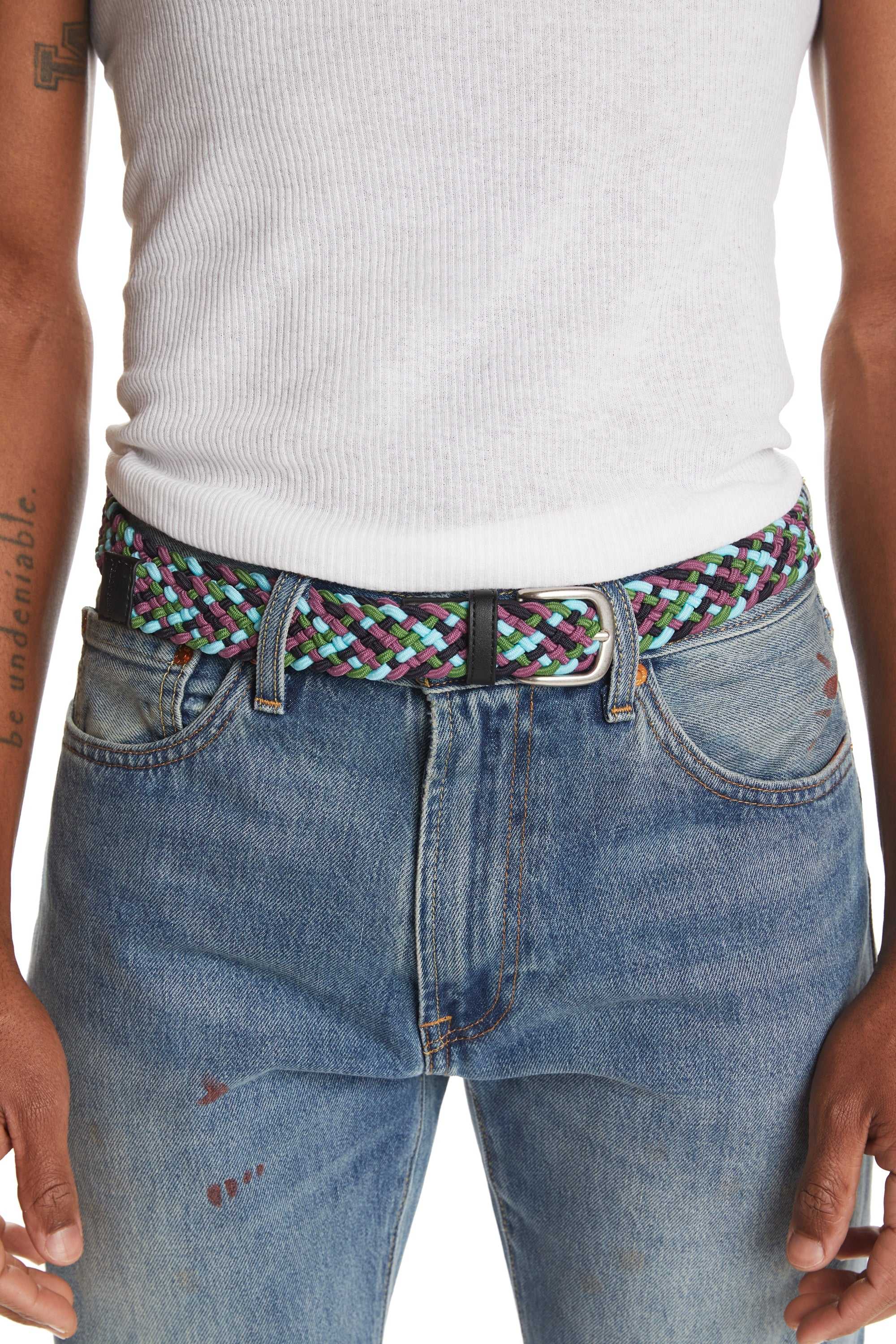 Multi Teddy Fresh Woven Cord Belt | ELMRDS721