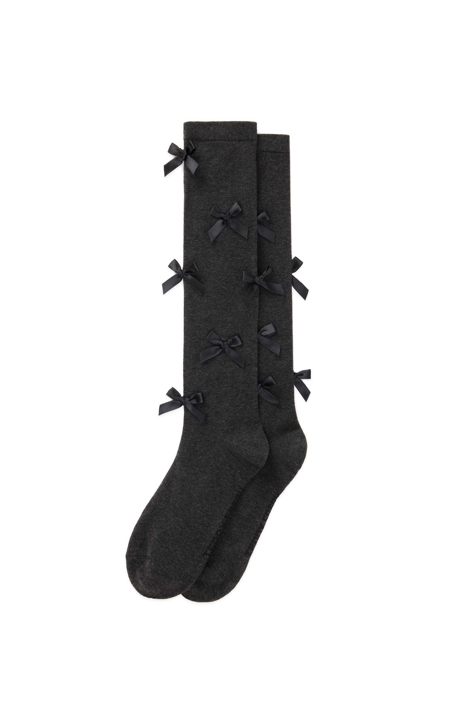 Natural Teddy Fresh Knee High Bow Socks | DNTFHG638