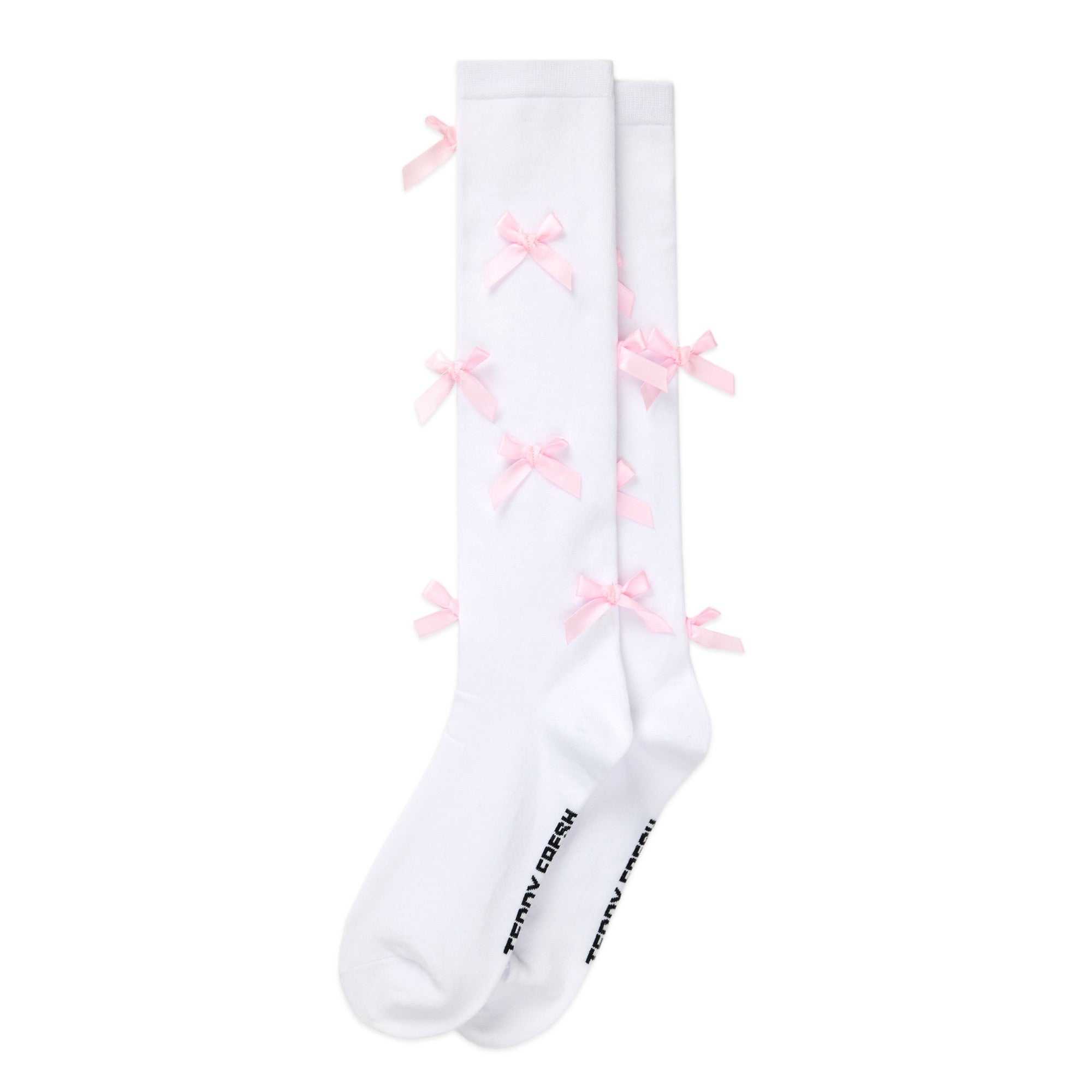 Natural Teddy Fresh Knee High Bow Socks | DNTFHG638