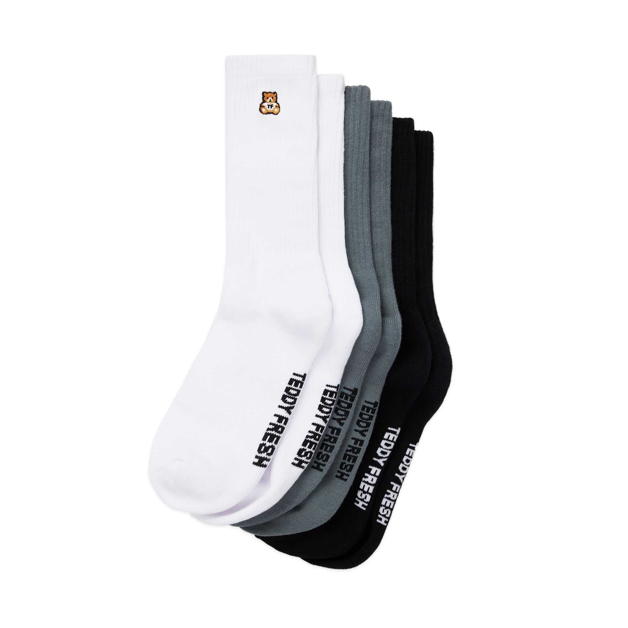 Neutral Teddy Fresh Classic Tube Socks 3-Pack | GVUQHA730