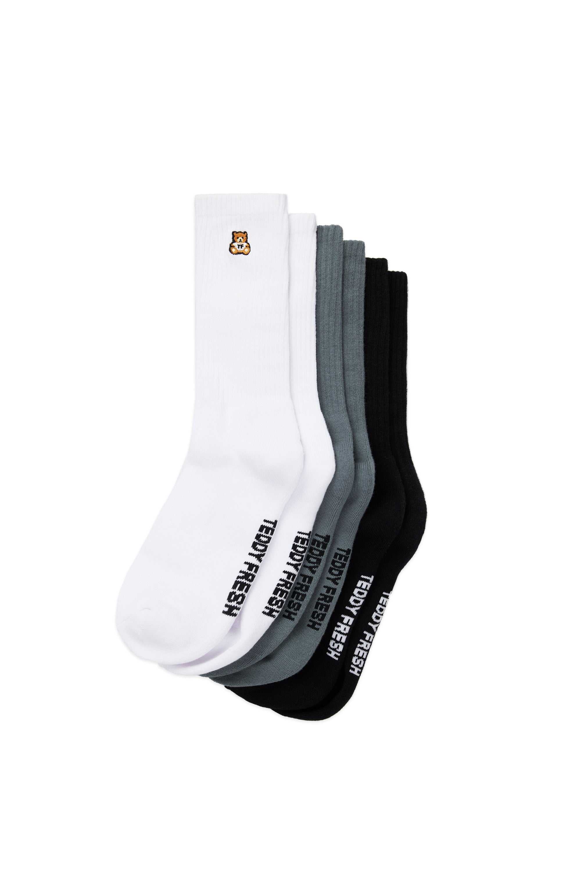 Neutral Teddy Fresh Classic Tube Socks 3-Pack | GVUQHA730