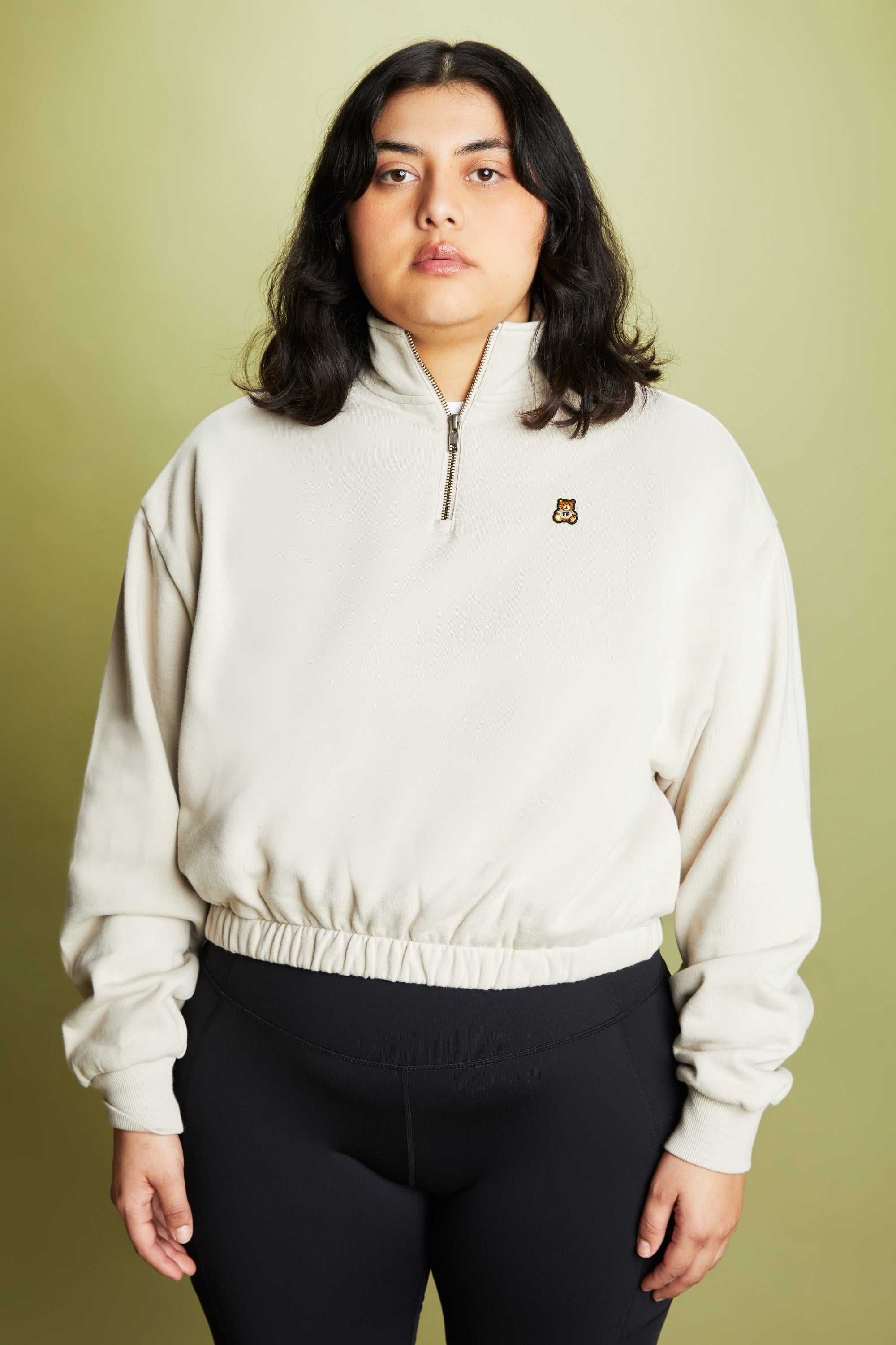 Nutmeg Teddy Fresh Classic Funnel Neck Zip Sweatshirt | DWLZJK135