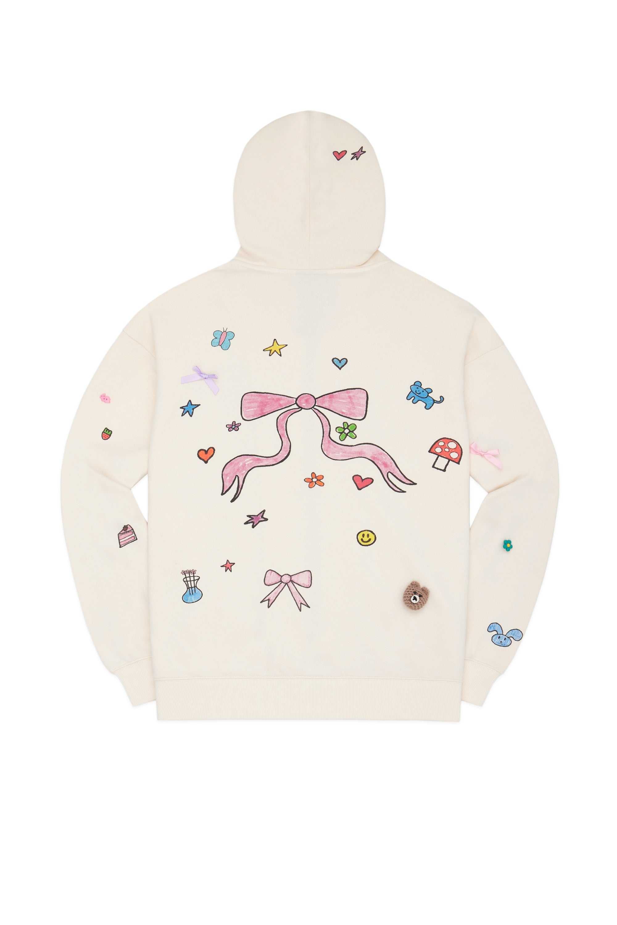 Off White Teddy Fresh TF x Blo_oberry Little Charms Hoodie | EKVQLX319