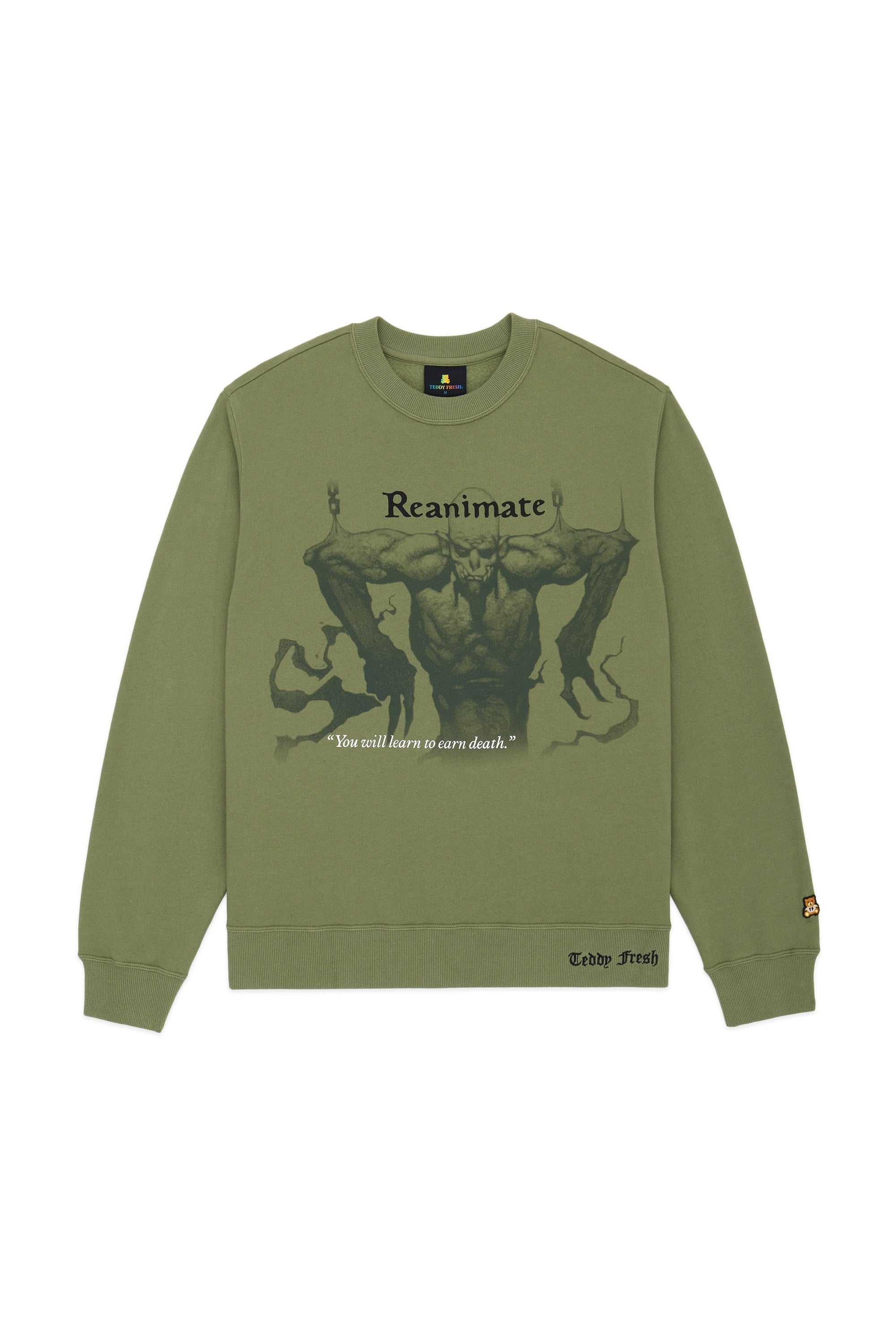 Olive Teddy Fresh TF x Magic: The Gathering Reanimate Sweatshirt | AOWTDF829