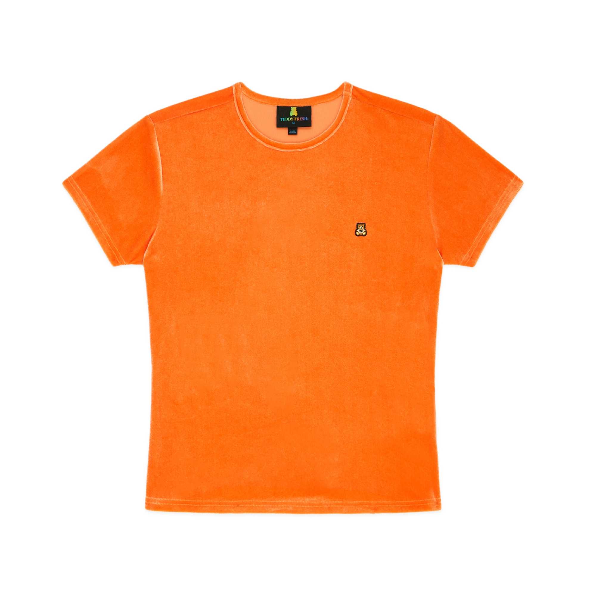 Orange Teddy Fresh Color Pop Velour Tee | JOHUZY396