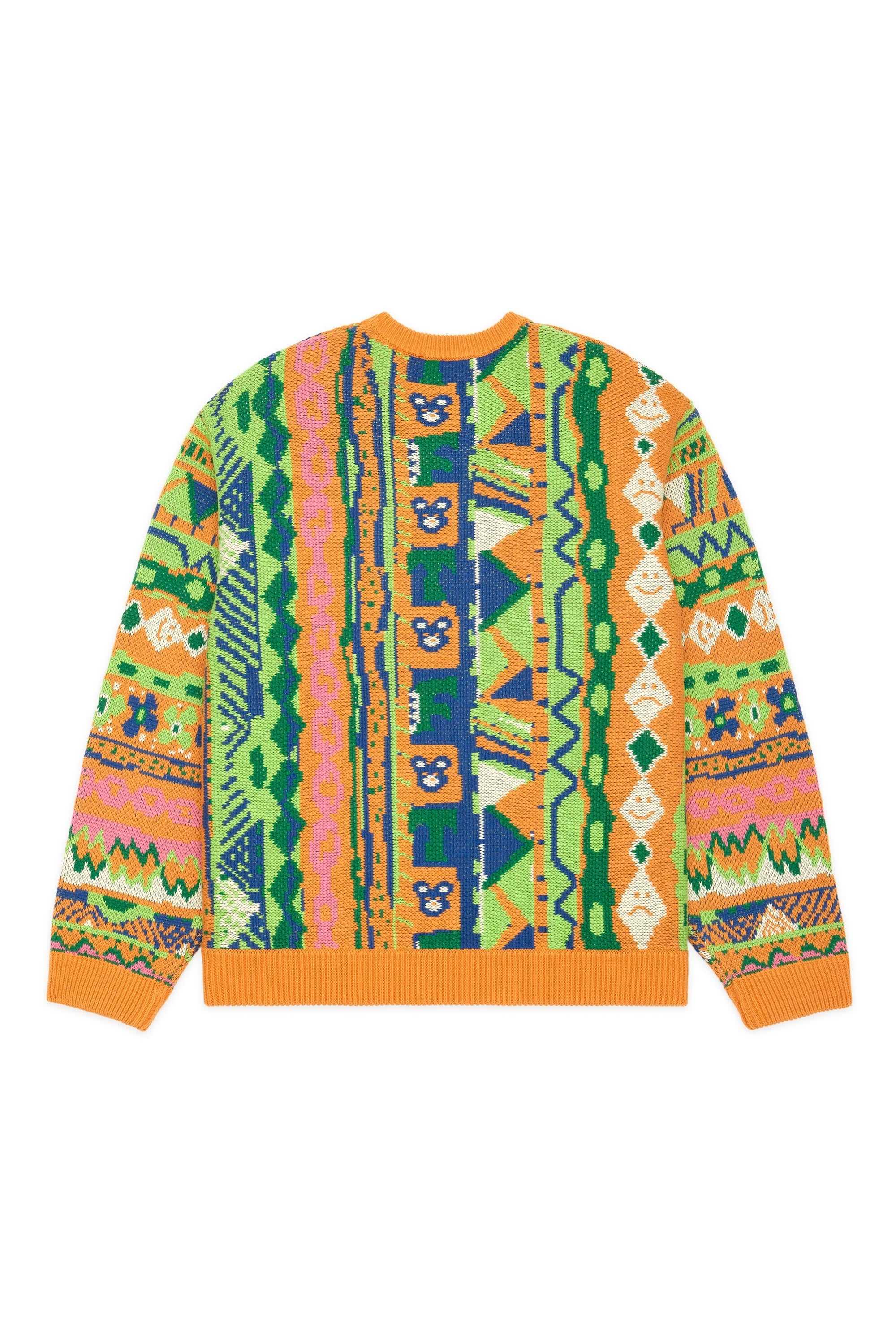 Orange Teddy Fresh Grandpa's Crazy Drip Sweater | OBAWSU692