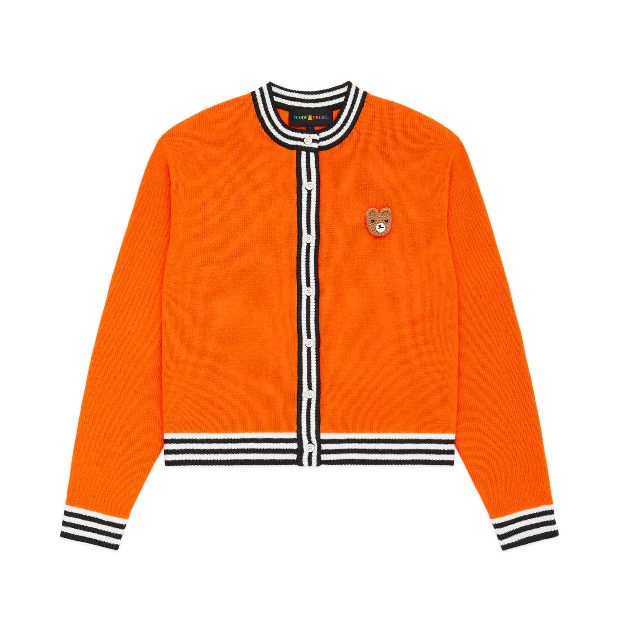 Orange Teddy Fresh Recycled Sweater Bear Cardigan | HPCYXN261