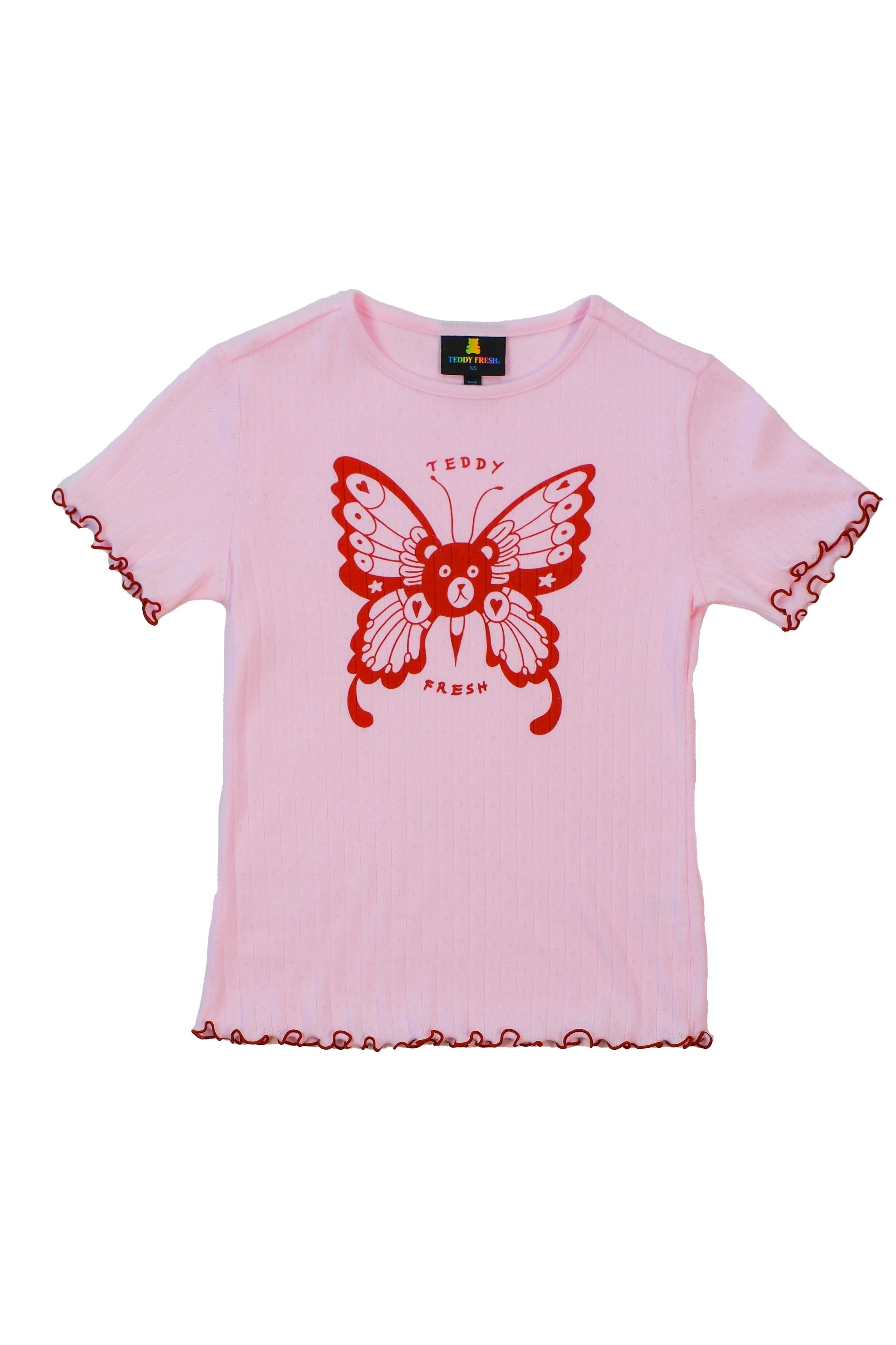 Pink Teddy Fresh Bear Butterfly Tee | JACEHU438