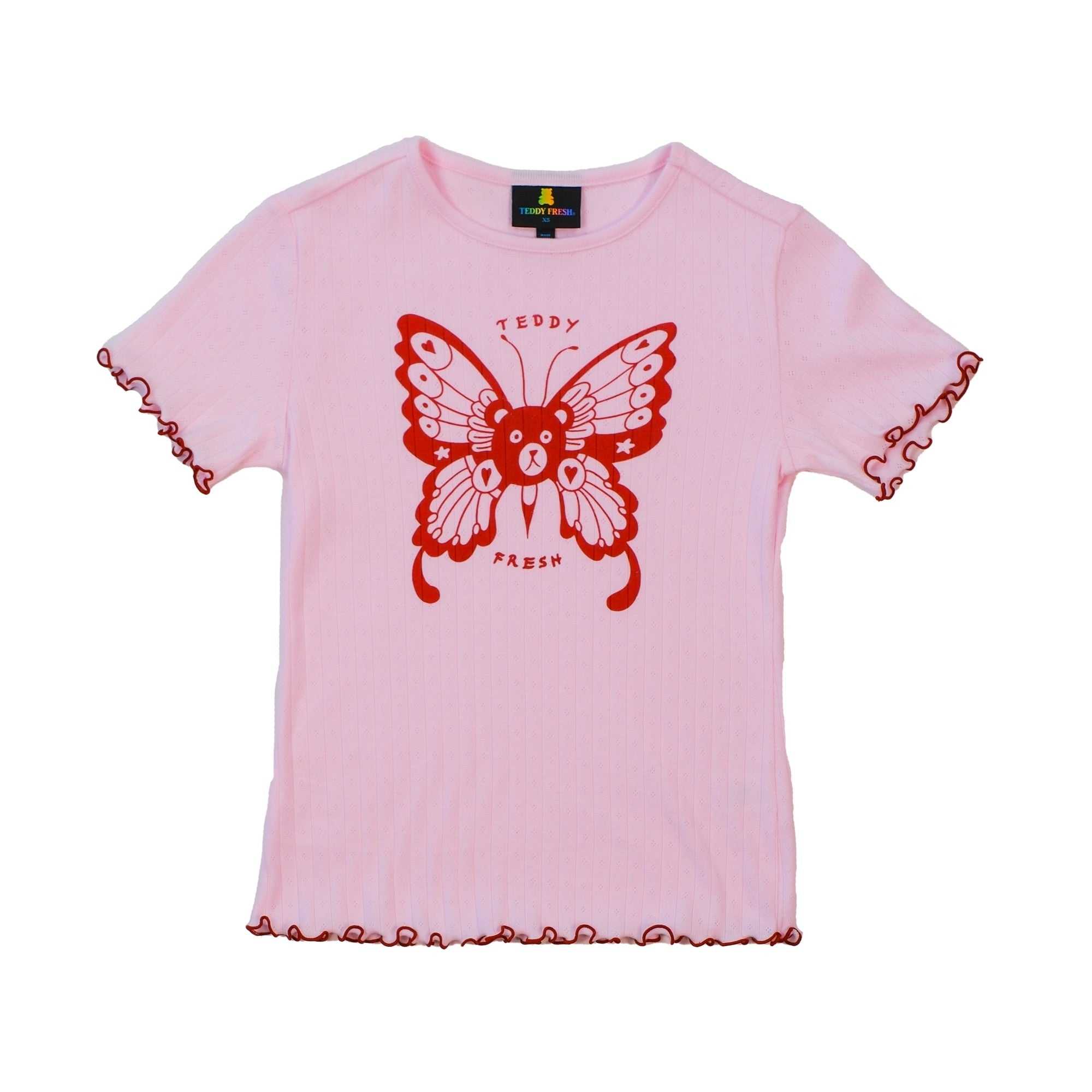 Pink Teddy Fresh Bear Butterfly Tee | JACEHU438