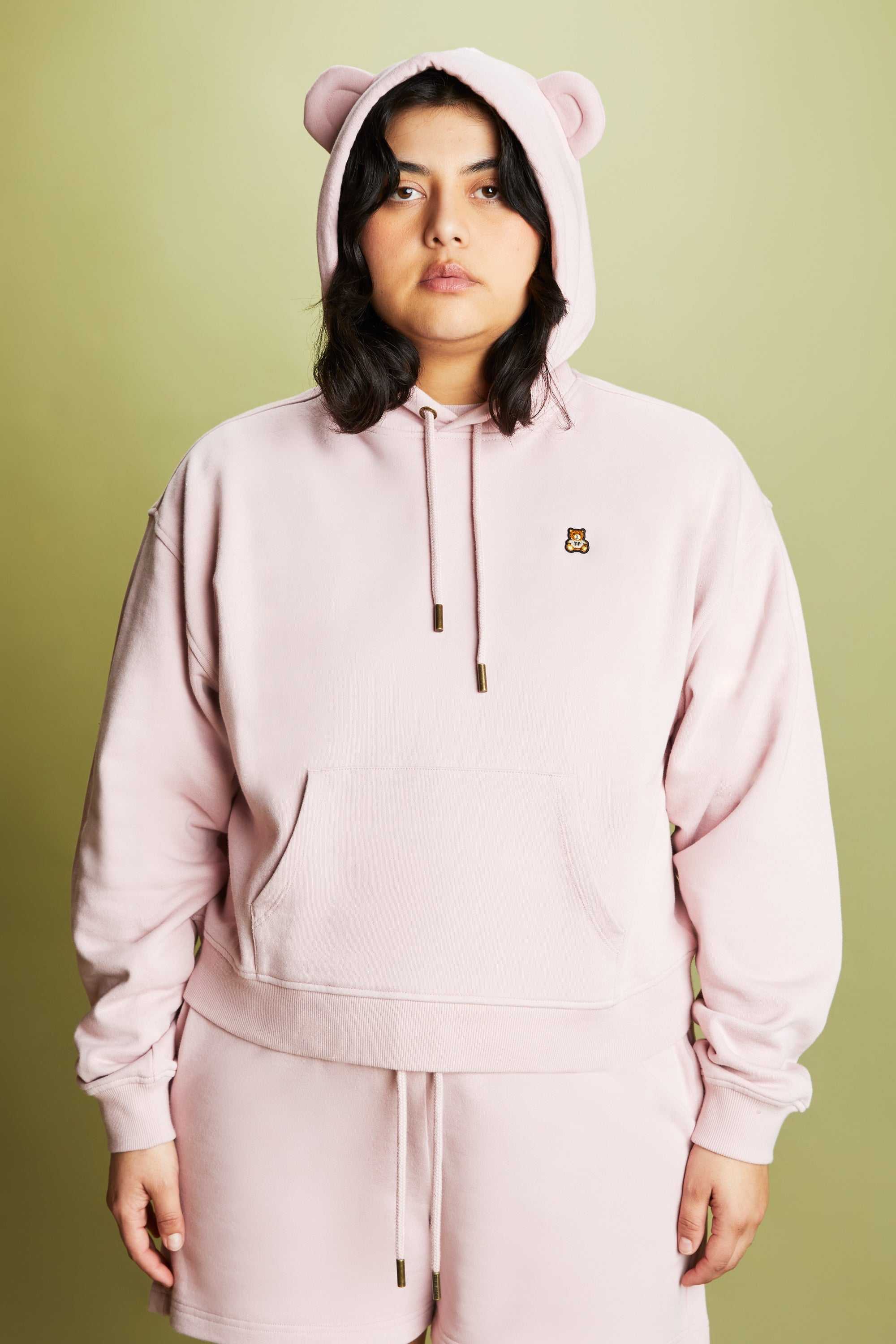 Pink Teddy Fresh Classic Bear Ear Hoodie | OZARDB194