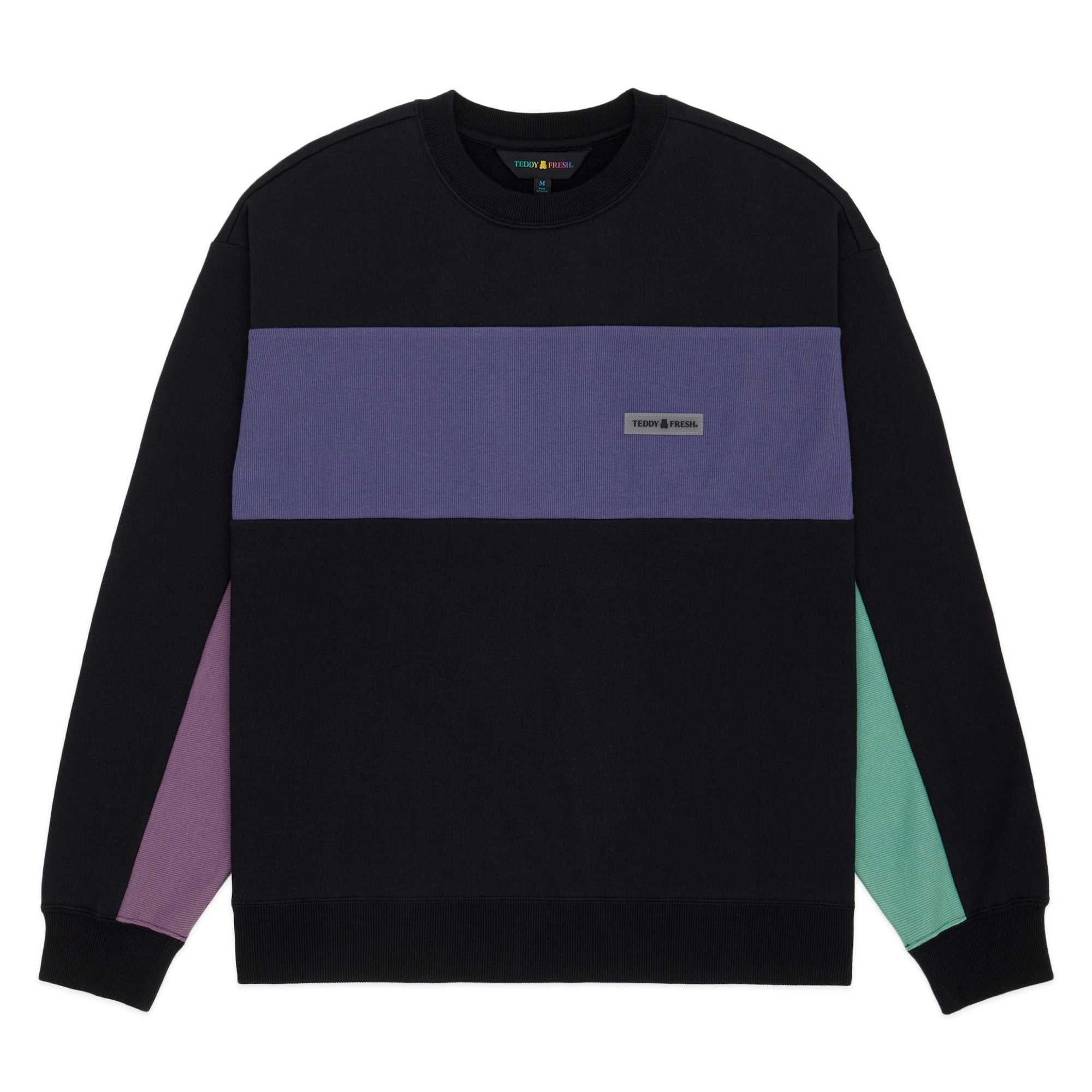 Pink Teddy Fresh Rib Block Crewneck | GHENSV693