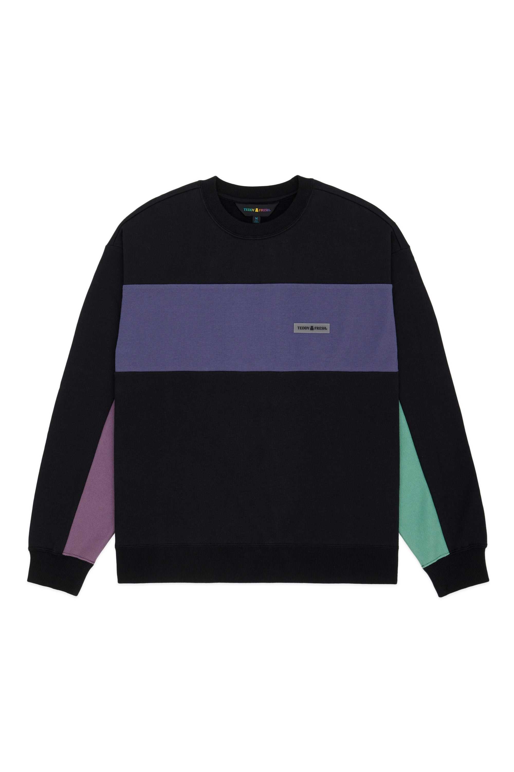 Pink Teddy Fresh Rib Block Crewneck | GHENSV693