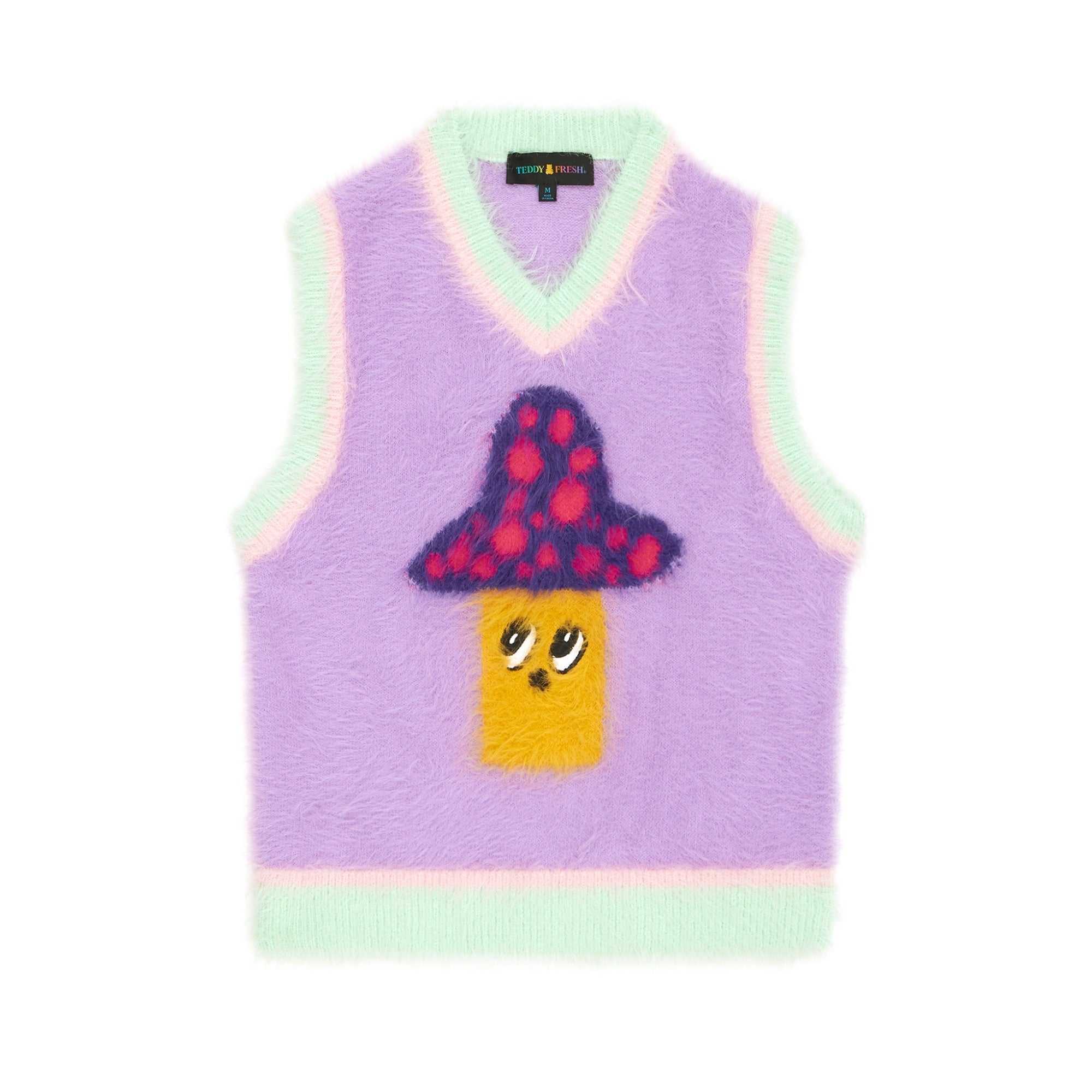 Purple Multi Teddy Fresh Fuzzy Character Vest | ADNEPI693