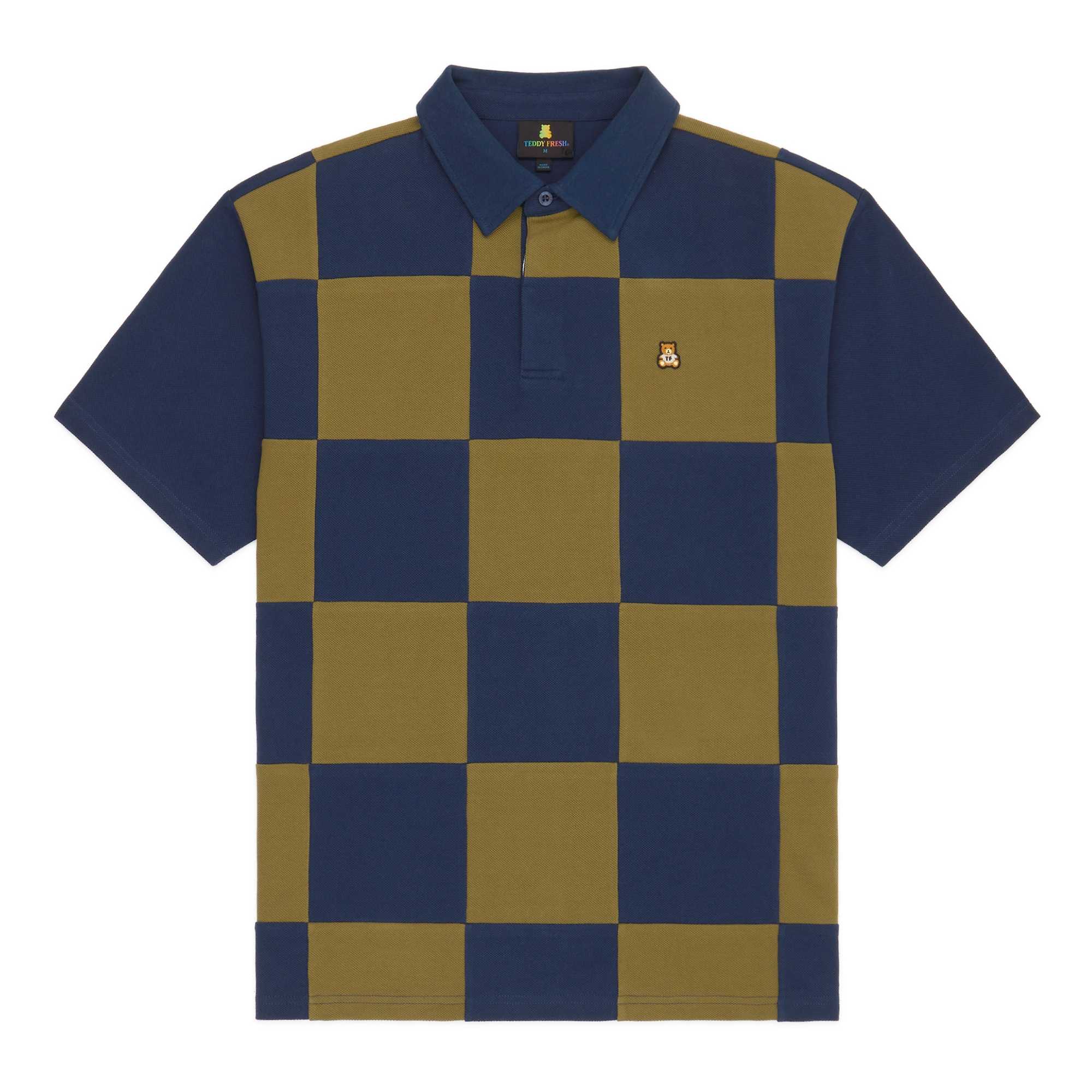 Purple Teddy Fresh Checkerboard Rugby Shirt | MHVSIK572