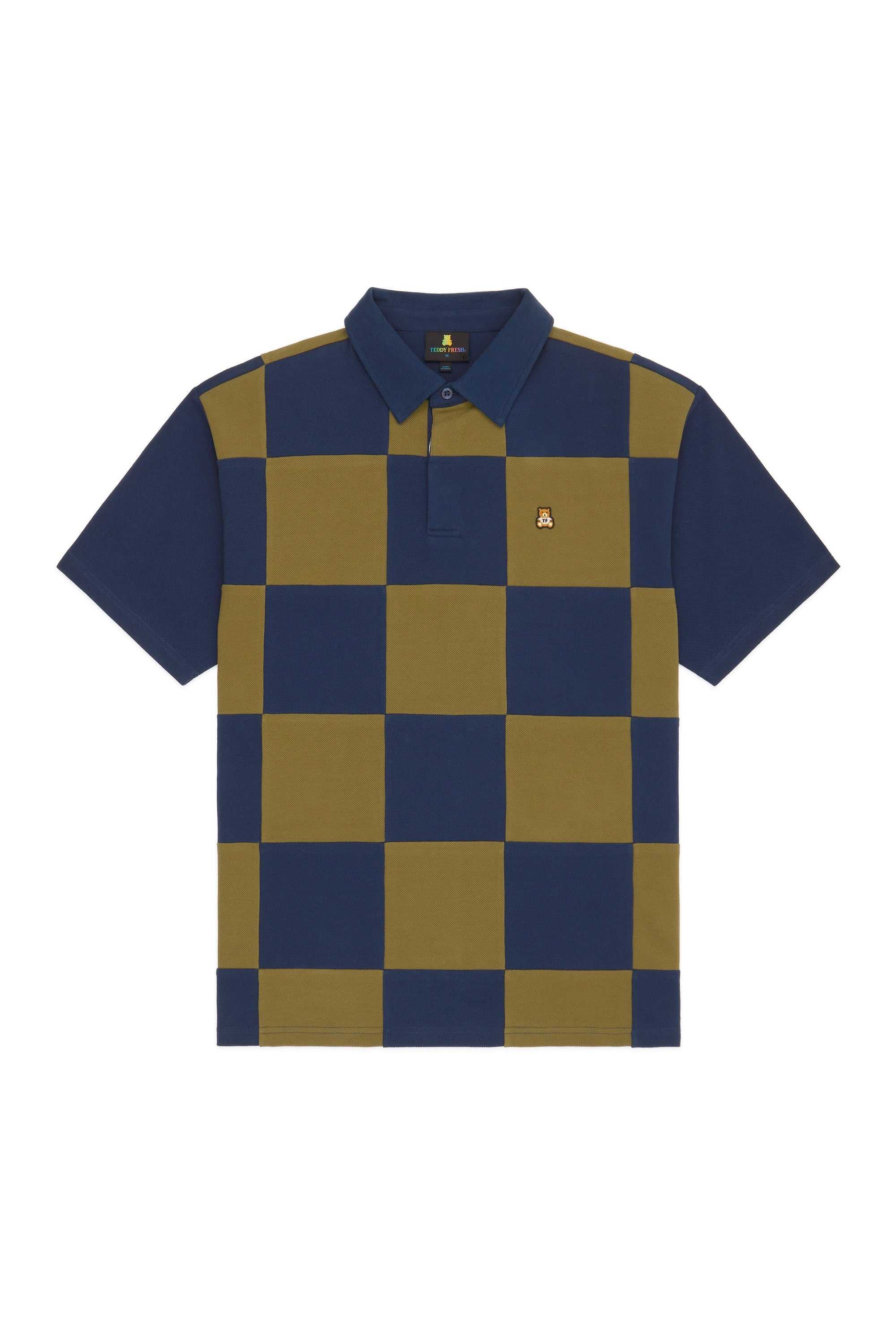 Purple Teddy Fresh Checkerboard Rugby Shirt | MHVSIK572