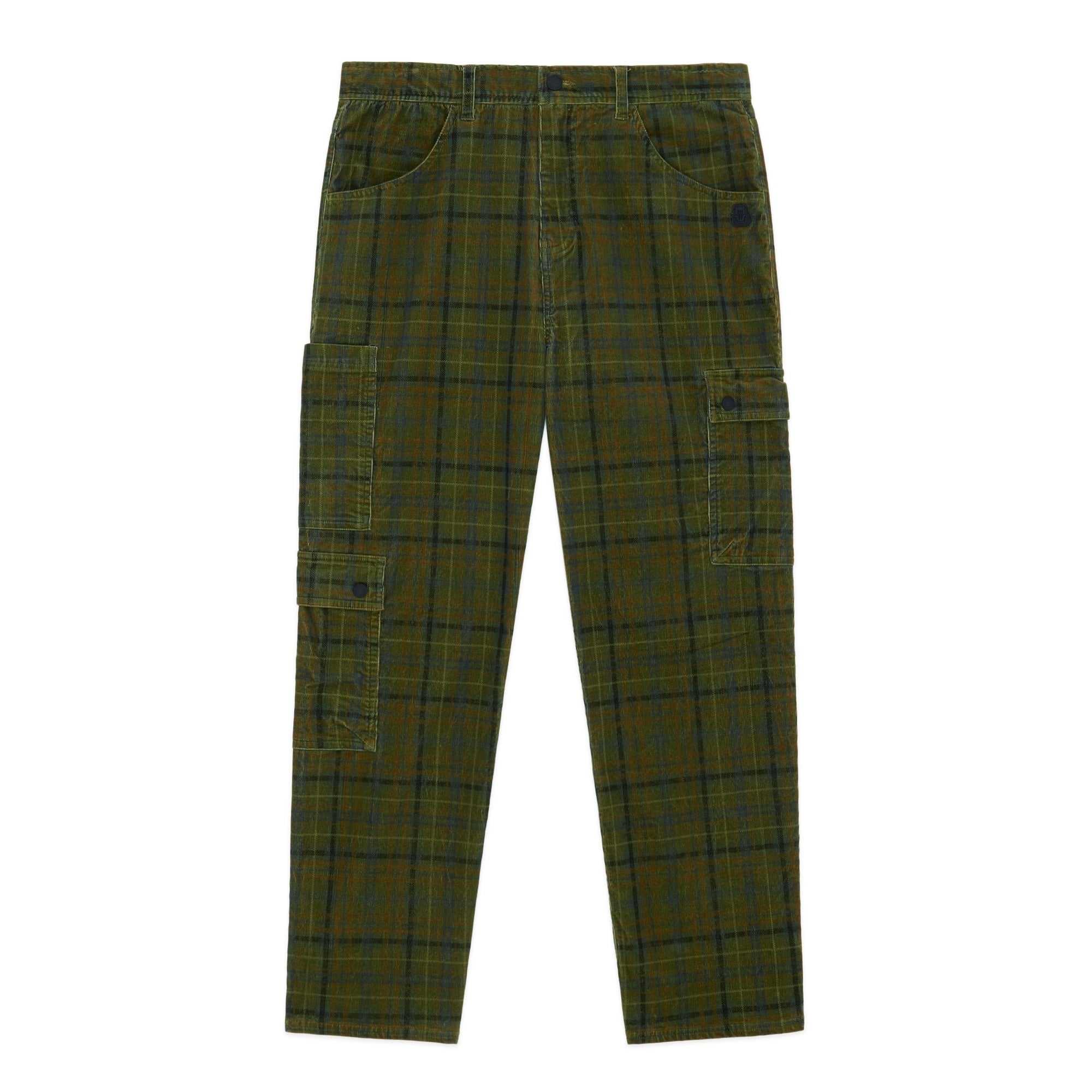 Purple Teddy Fresh Plaid Corduroy Cargo Pants | RFOIHZ795