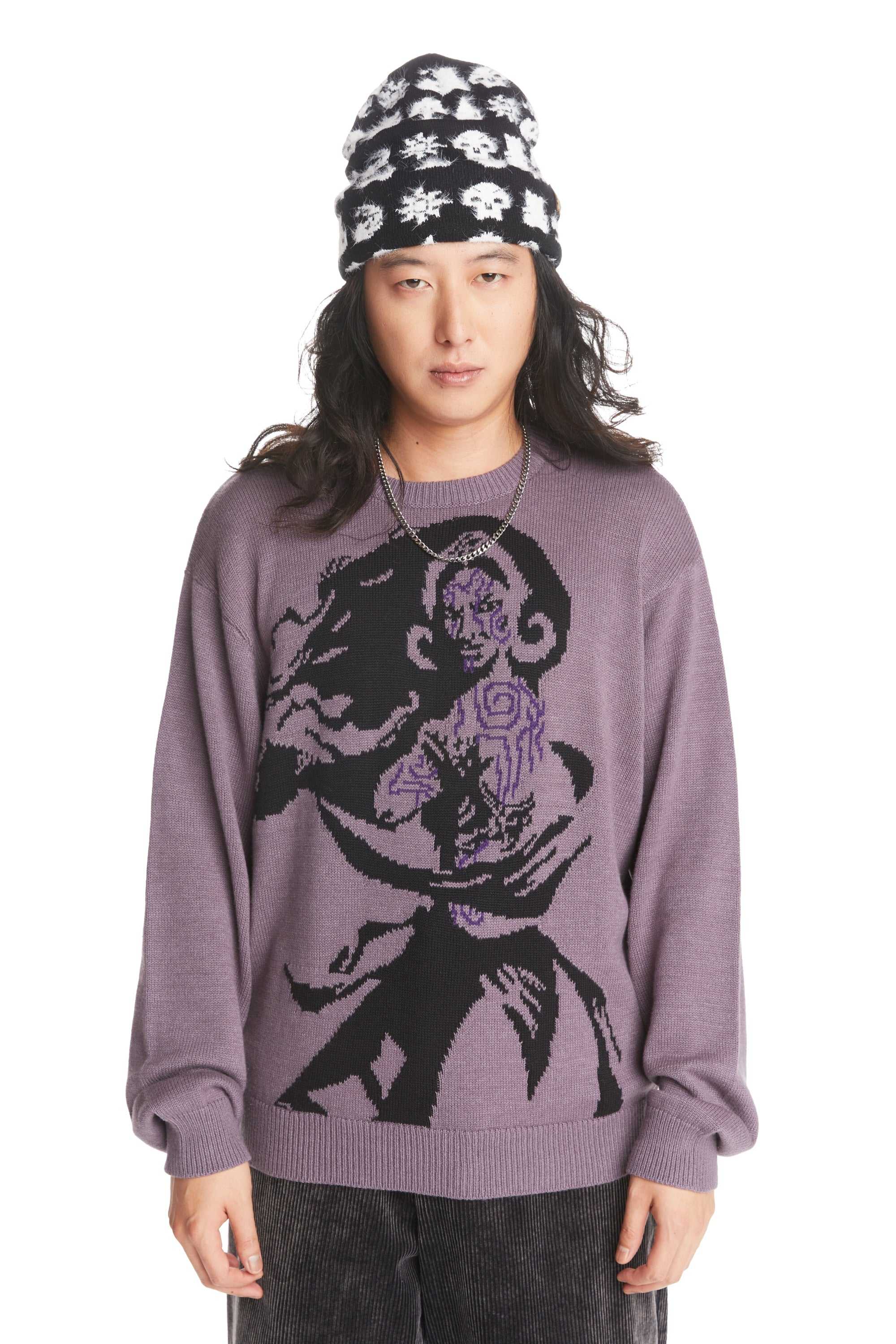 Purple Teddy Fresh TF x Magic: The Gathering Liliana Of The Dark Realms Sweater | USJMCP867