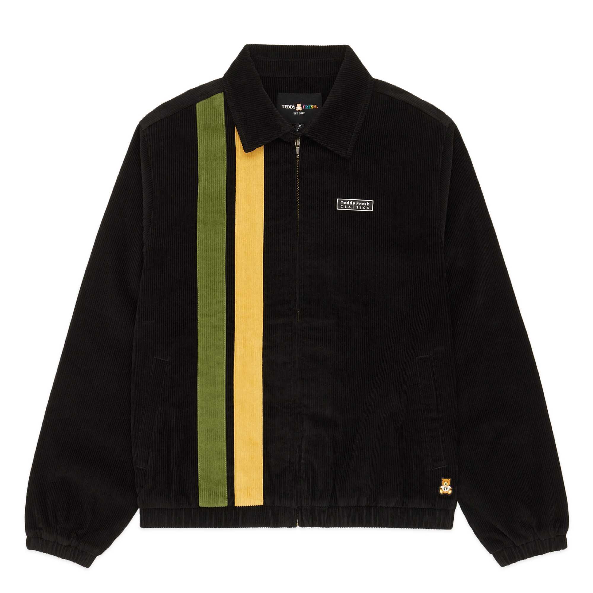 Red Teddy Fresh Racing Stripe Corduroy Jacket | CFABQS415