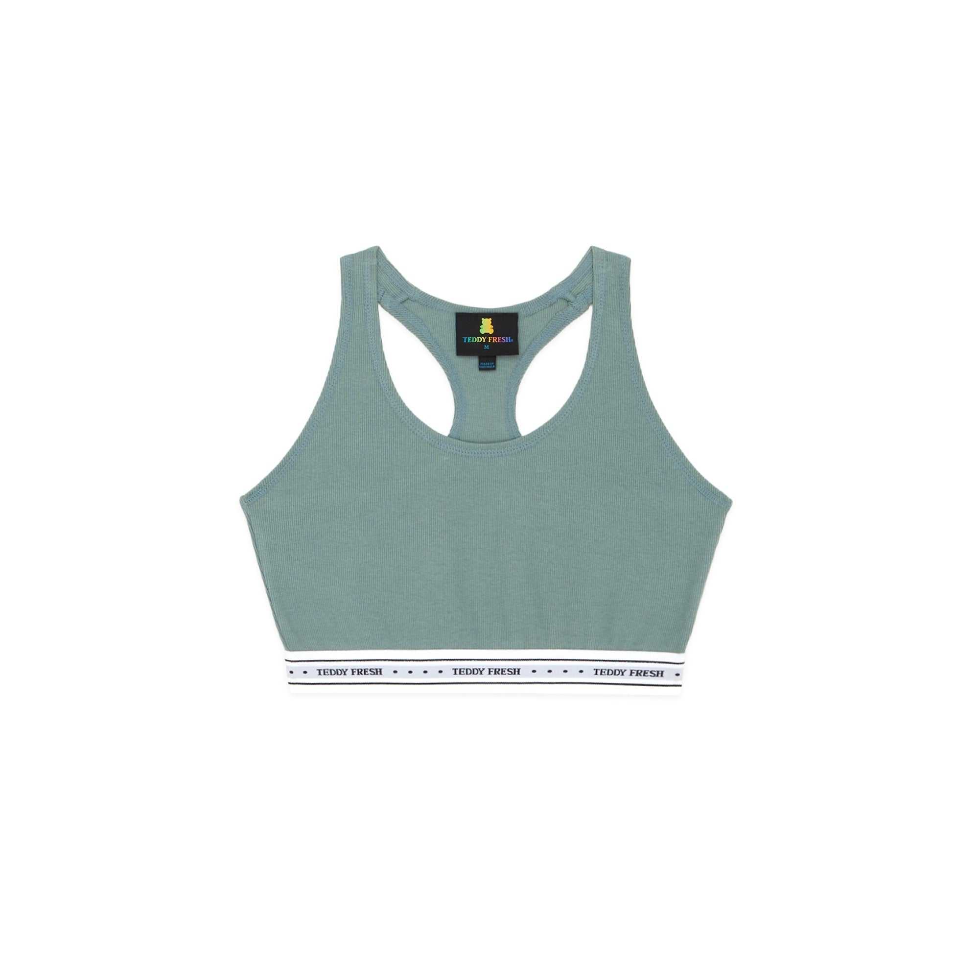 Sage Teddy Fresh Classic Rib Racer Back Bralette | SYRUDP920