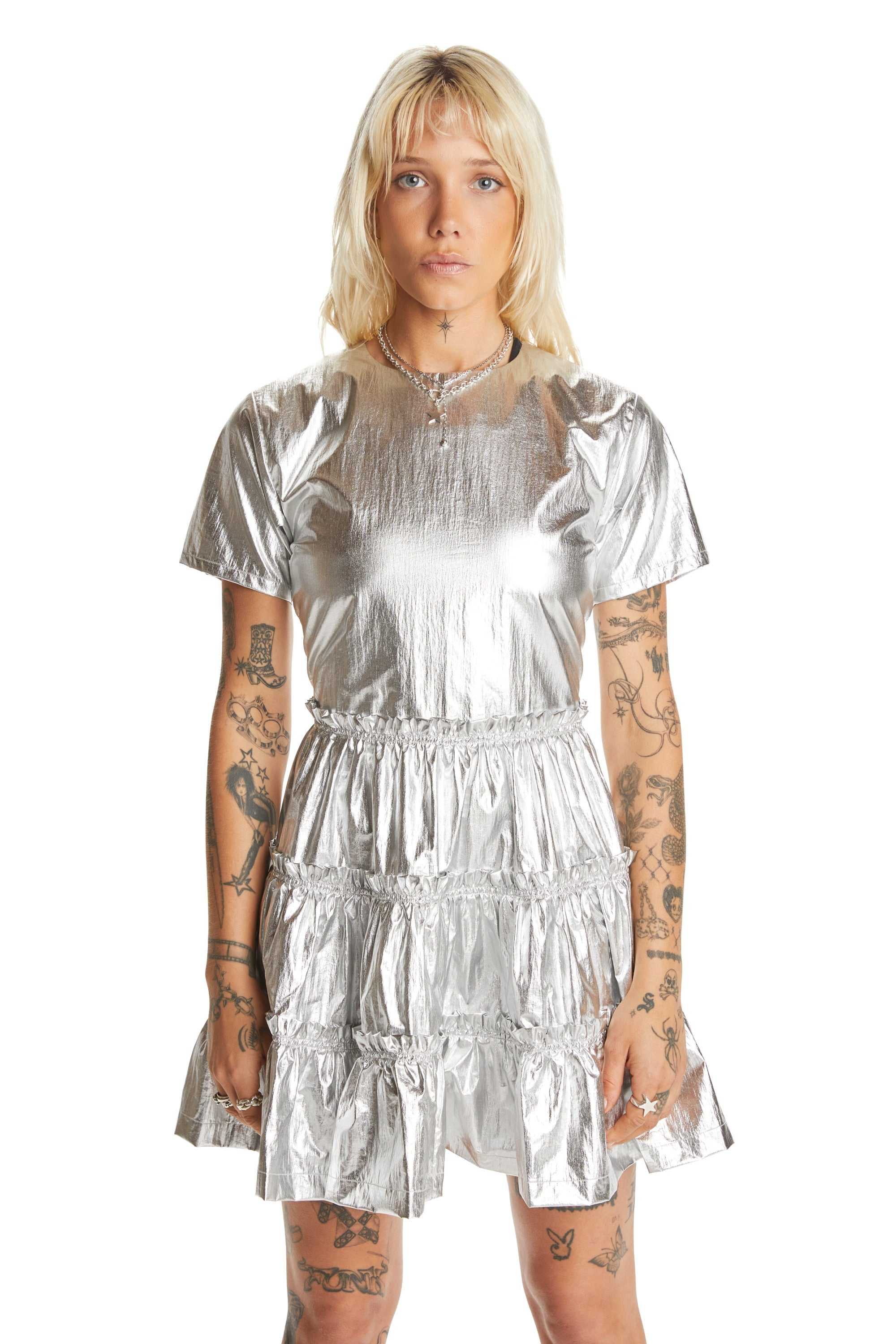 Silver Teddy Fresh Silver Linings Prom Dress | QYGXUM651