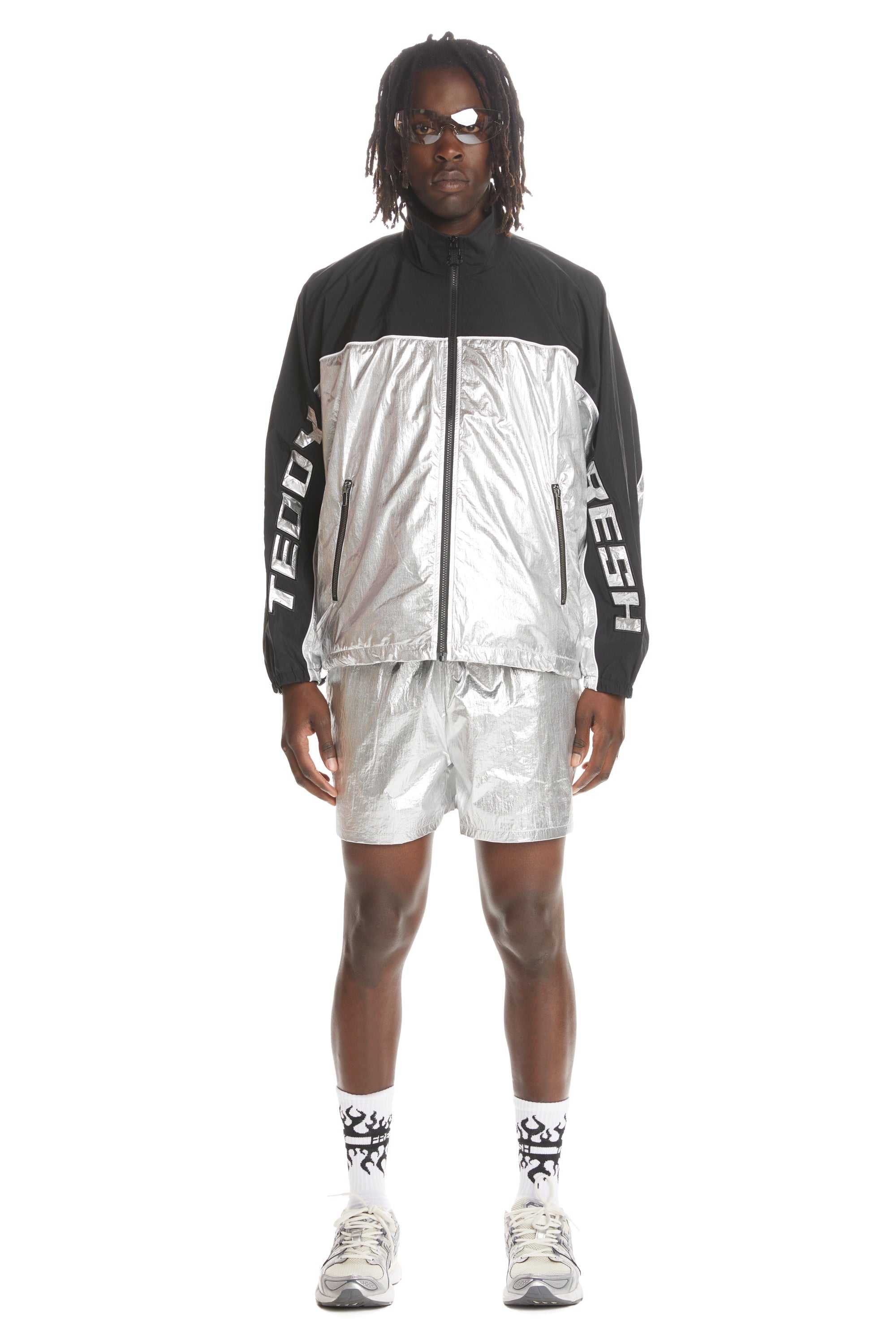 Silver Teddy Fresh Silver Panel Shorts | JNMZFG178