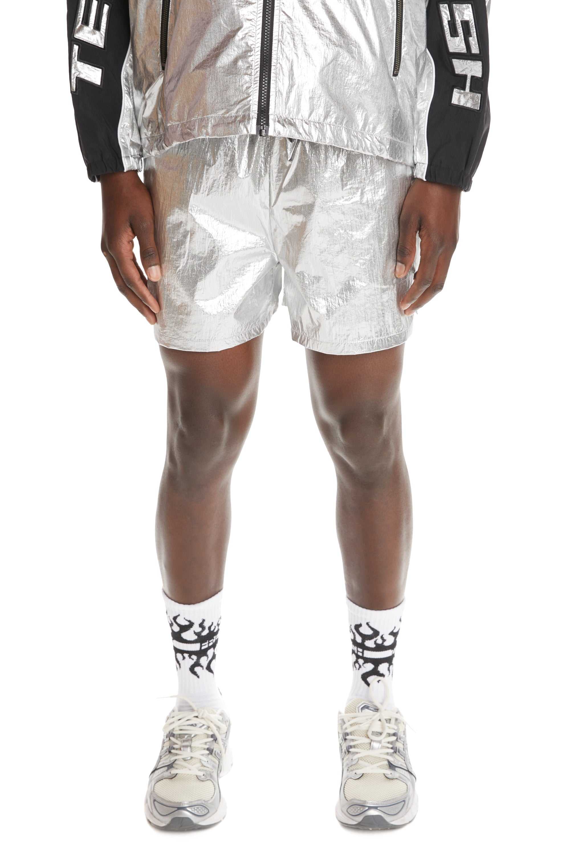 Silver Teddy Fresh Silver Panel Shorts | JNMZFG178