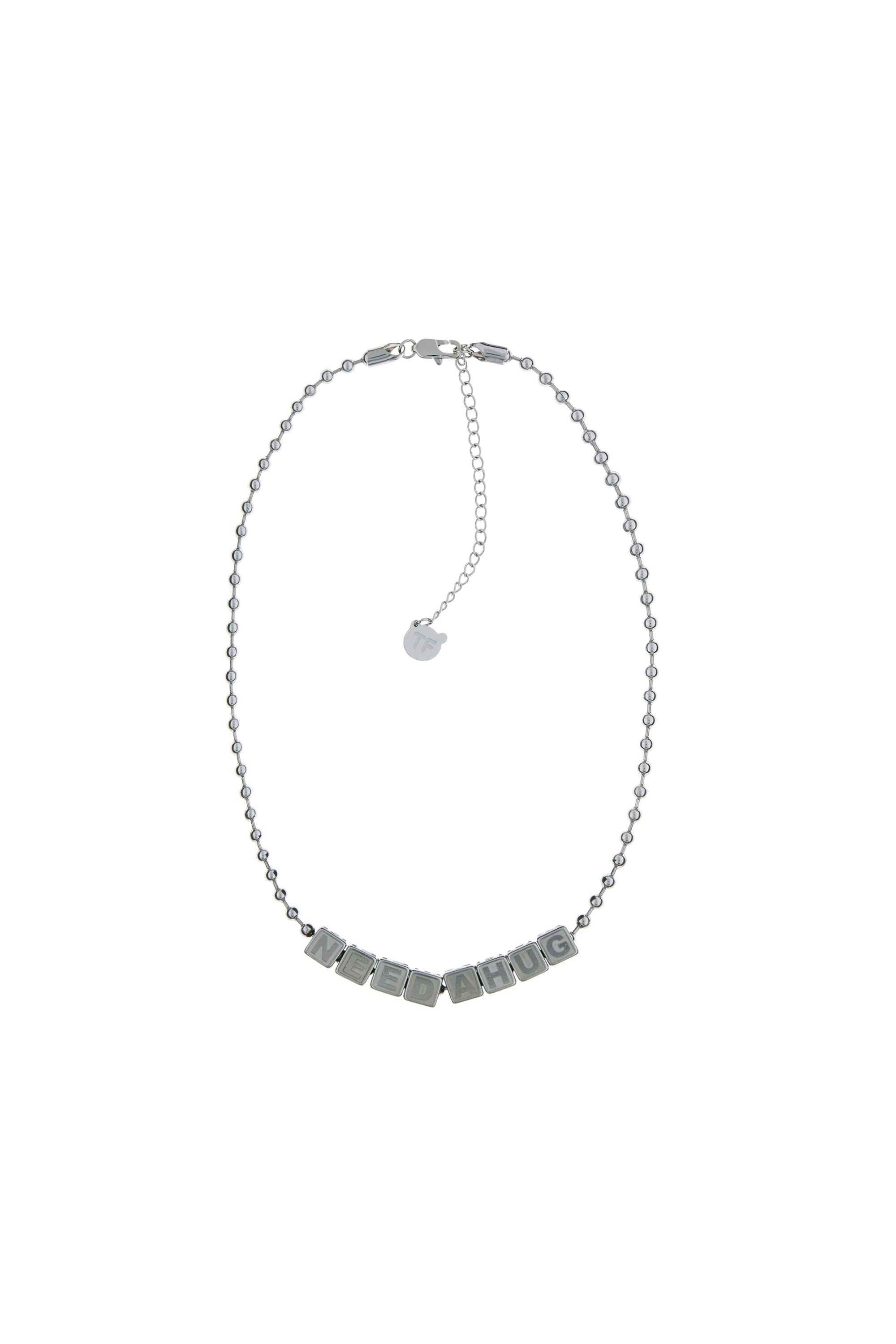 Silver Teddy Fresh Spell It Out Necklace | KLSHUM065