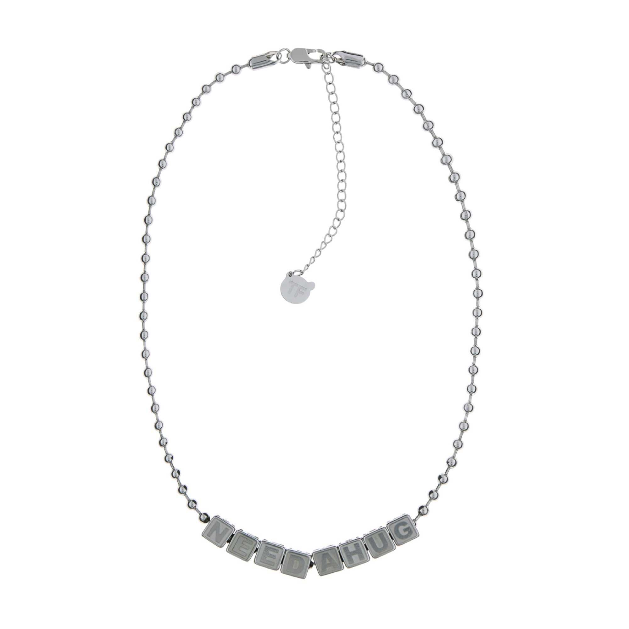 Silver Teddy Fresh Spell It Out Necklace | KLSHUM065