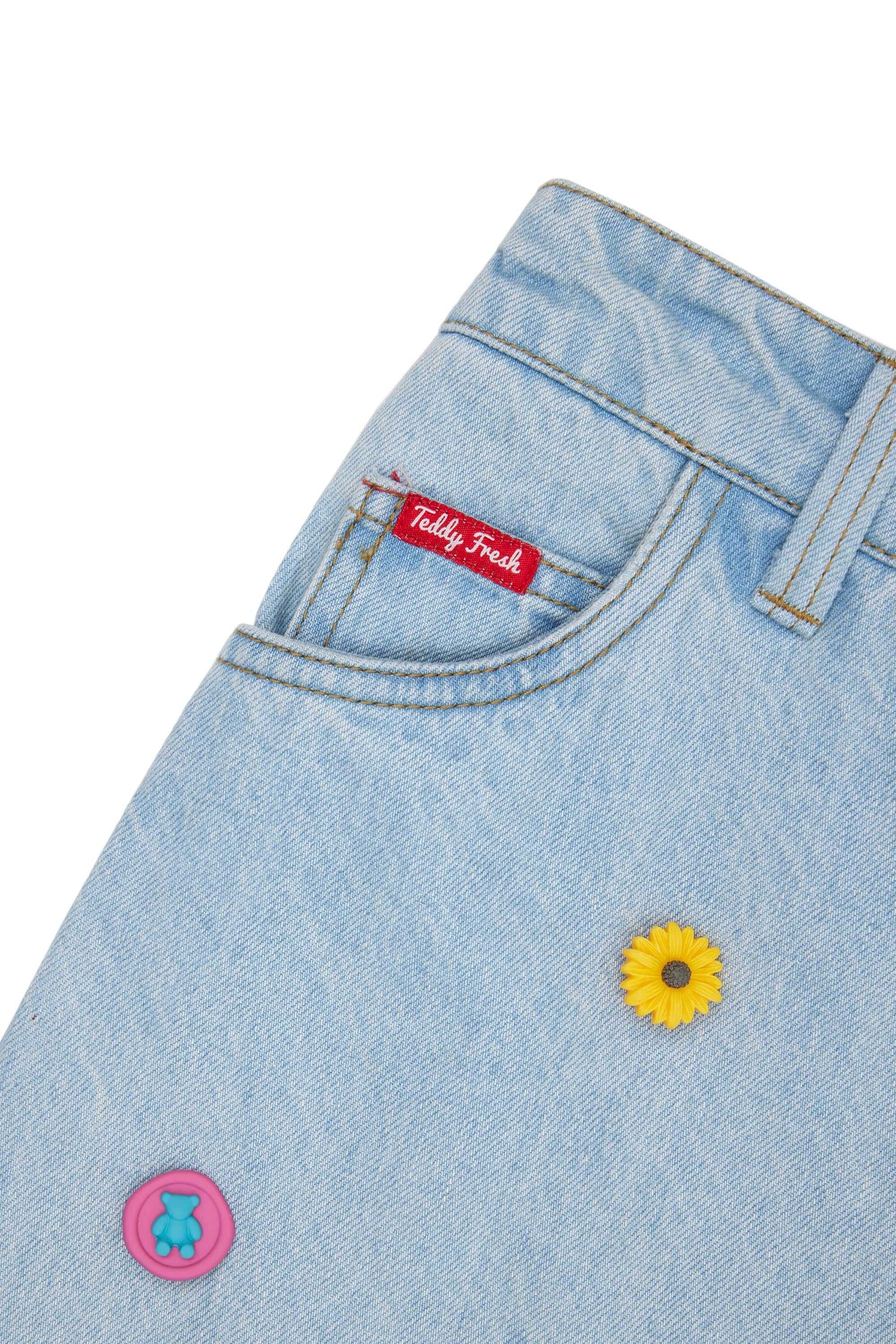 Washed Denim Teddy Fresh Denim Cargo Skirt | NWEJBG761