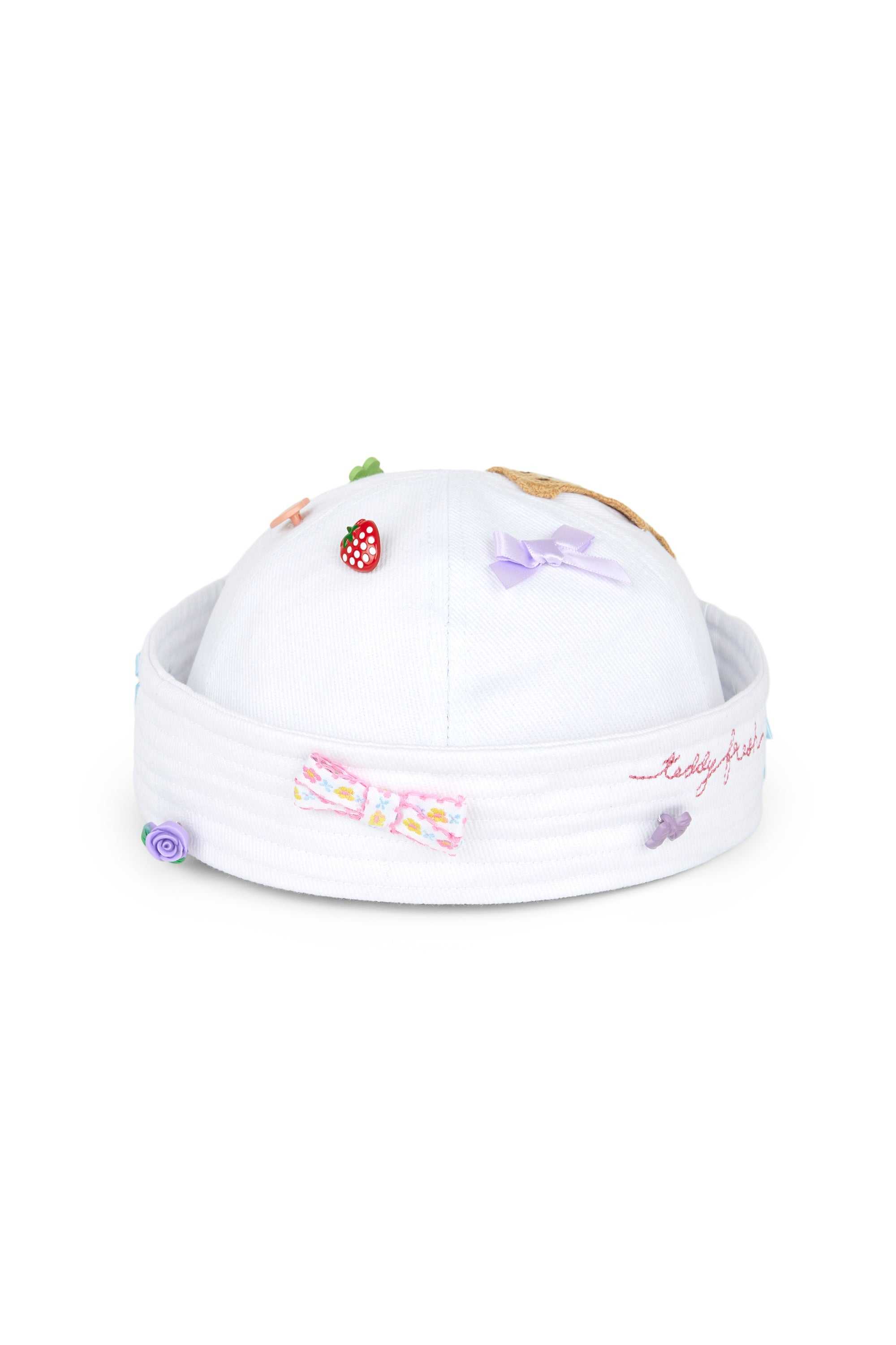 White Teddy Fresh Charms Sailor Hat | ZSDRJH716