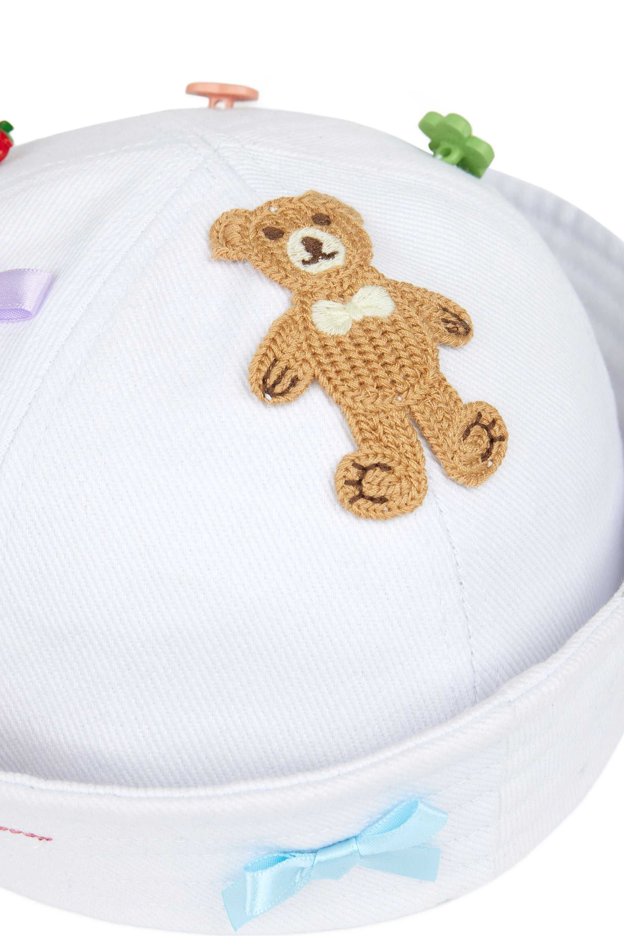 White Teddy Fresh Charms Sailor Hat | ZSDRJH716