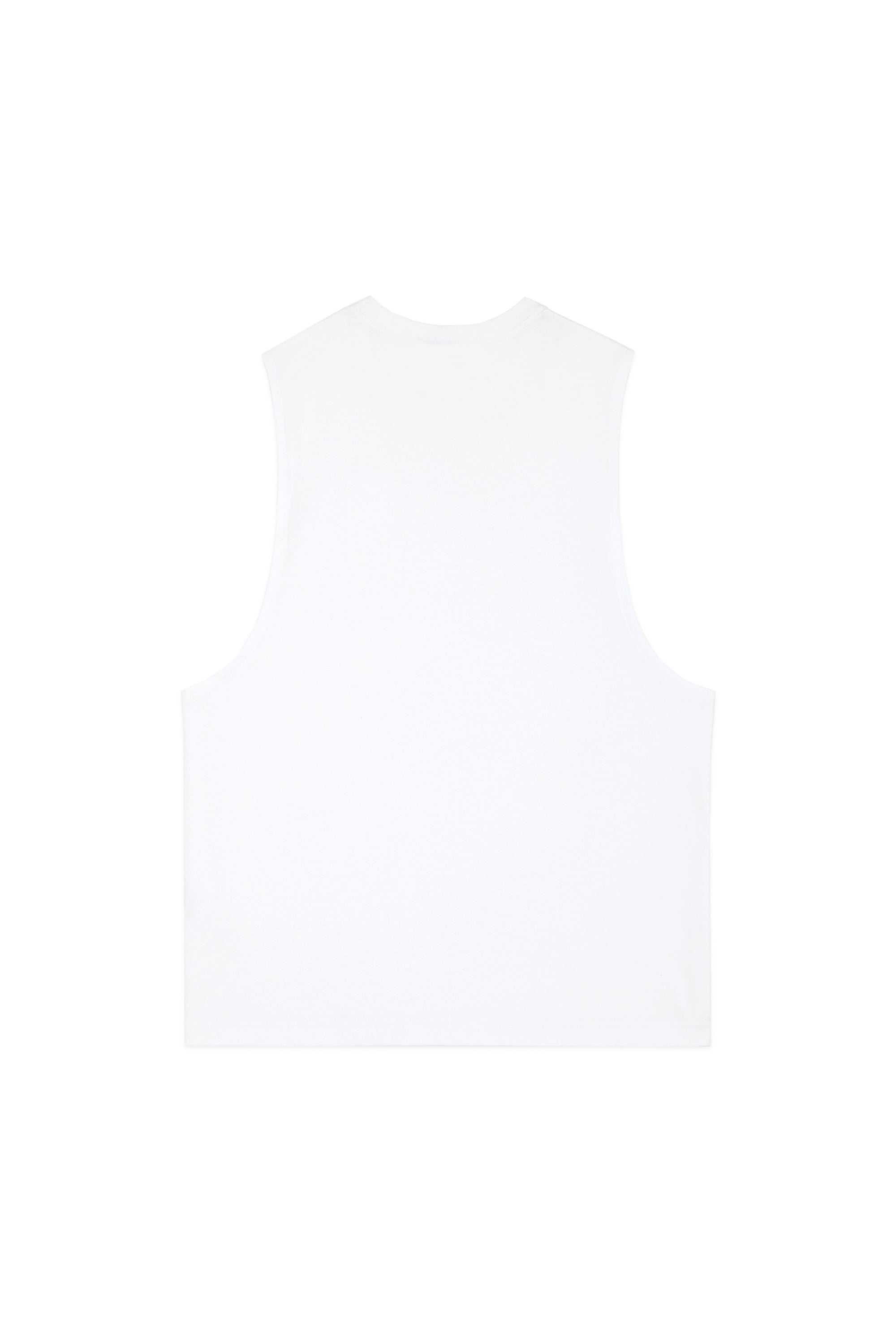 White Teddy Fresh Classic Drop Armhole Top | RWDVBC829