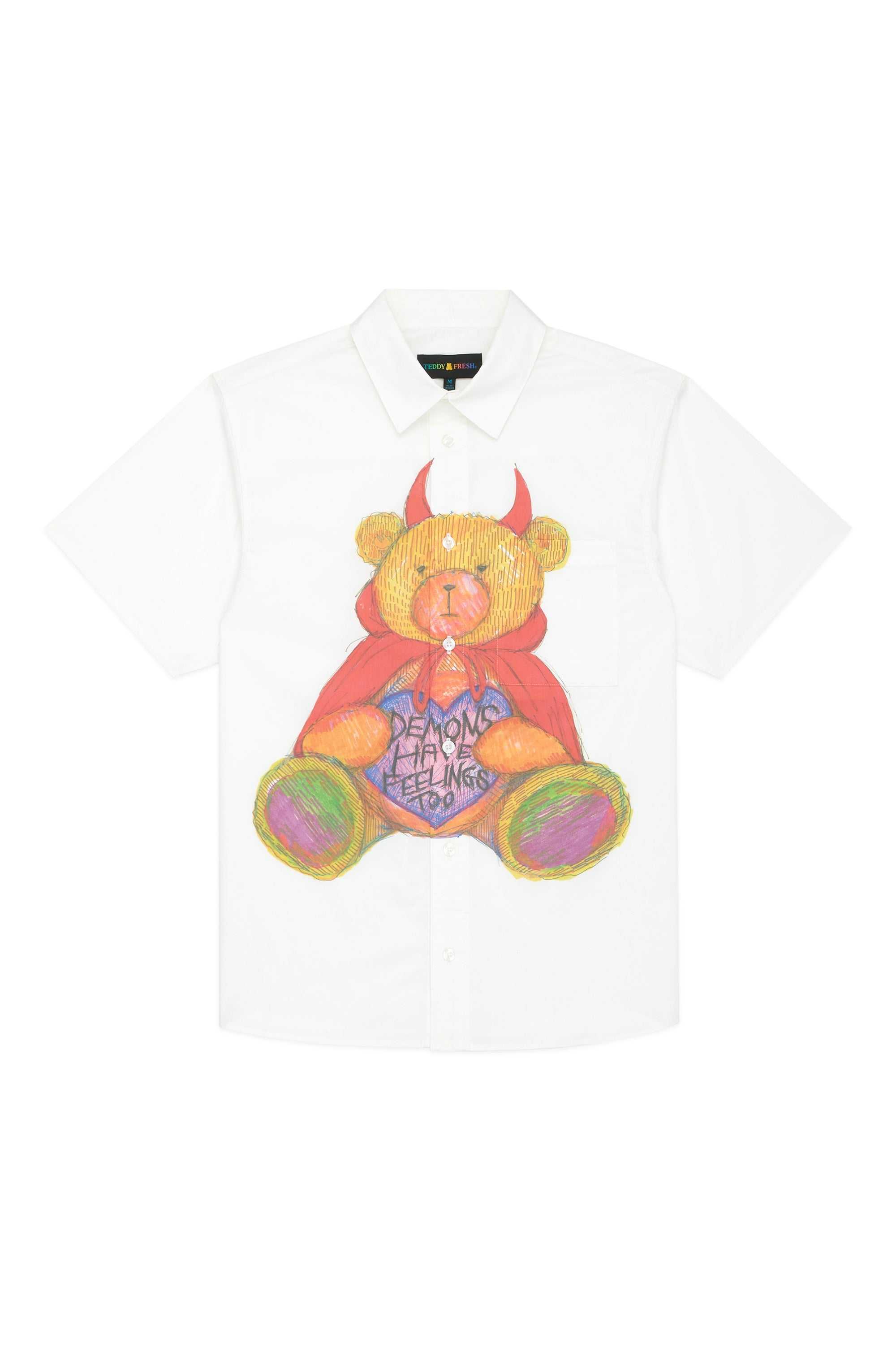 White Teddy Fresh Demons Have Feelings Shirt | STVUKL260