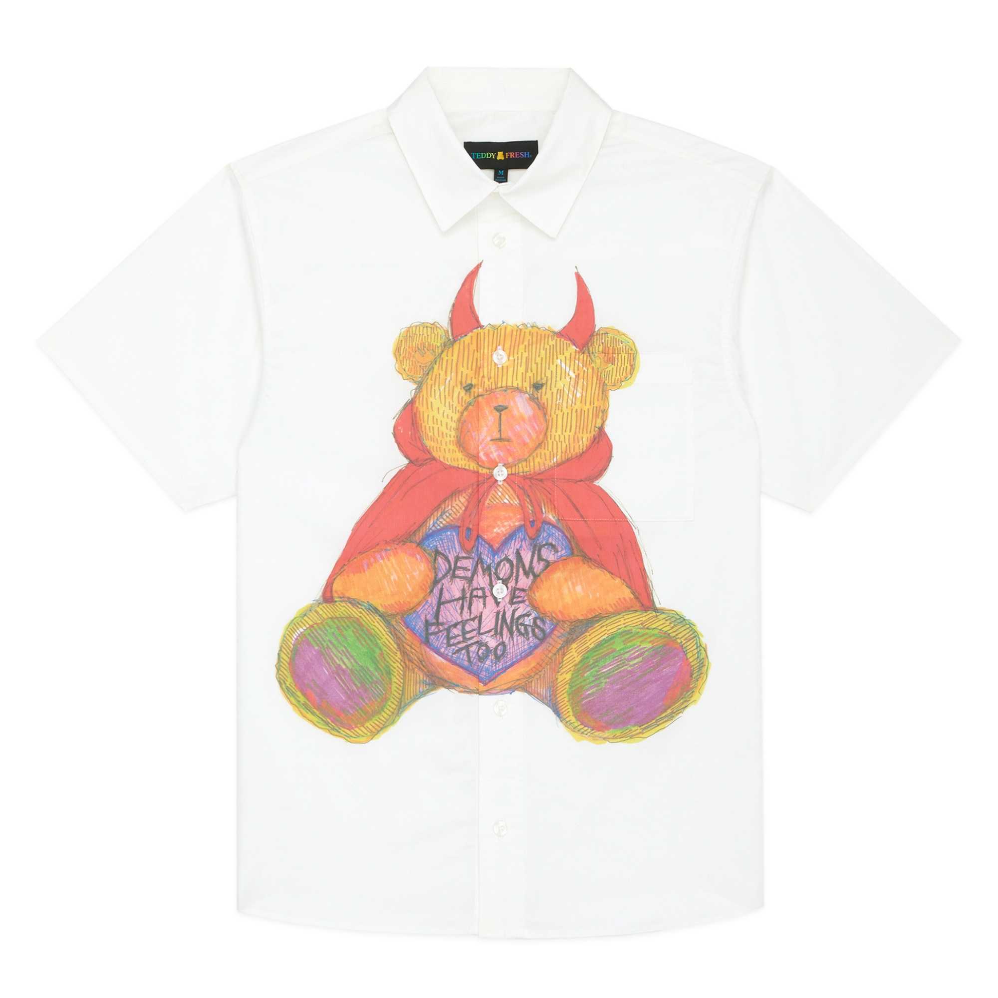 White Teddy Fresh Demons Have Feelings Shirt | STVUKL260