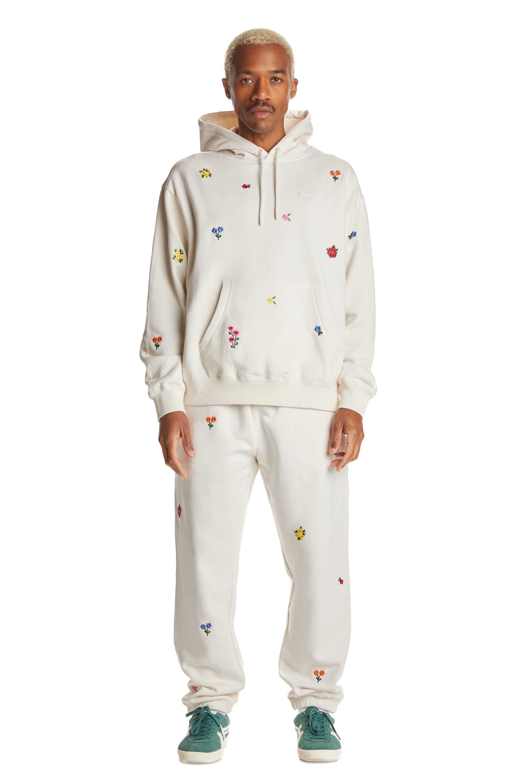 White Teddy Fresh Floral Hoodie | LABITW271