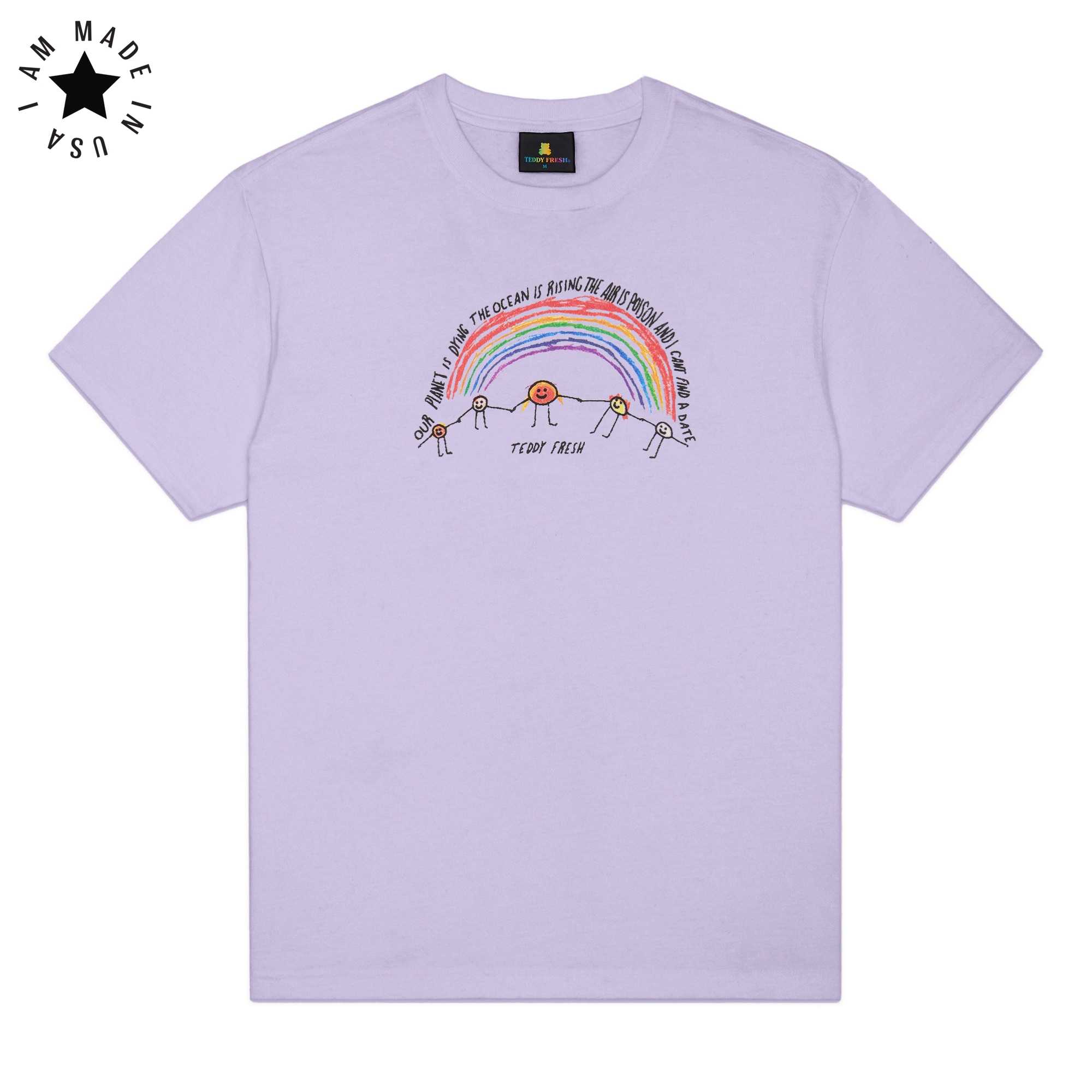 White Teddy Fresh Our Planet Is Dying Tee | JLSBEN140