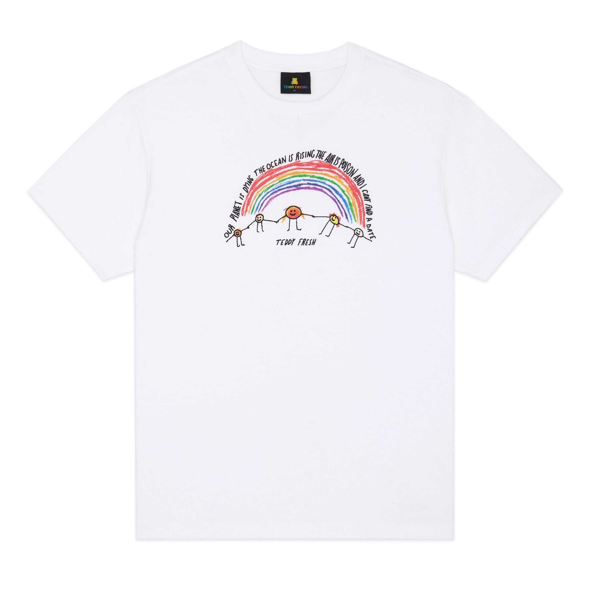 White Teddy Fresh Our Planet Is Dying Tee | JLSBEN140