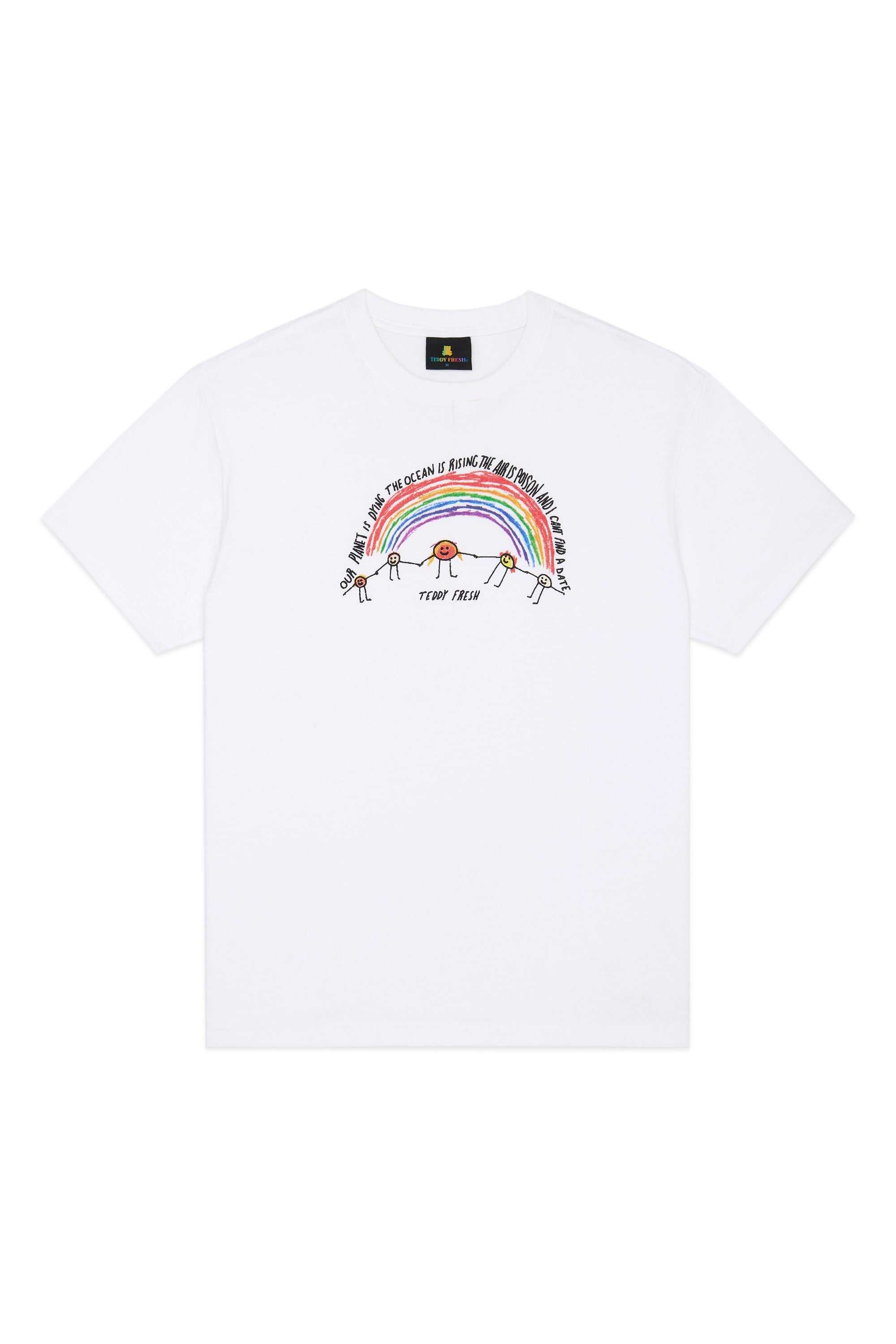 White Teddy Fresh Our Planet Is Dying Tee | JLSBEN140