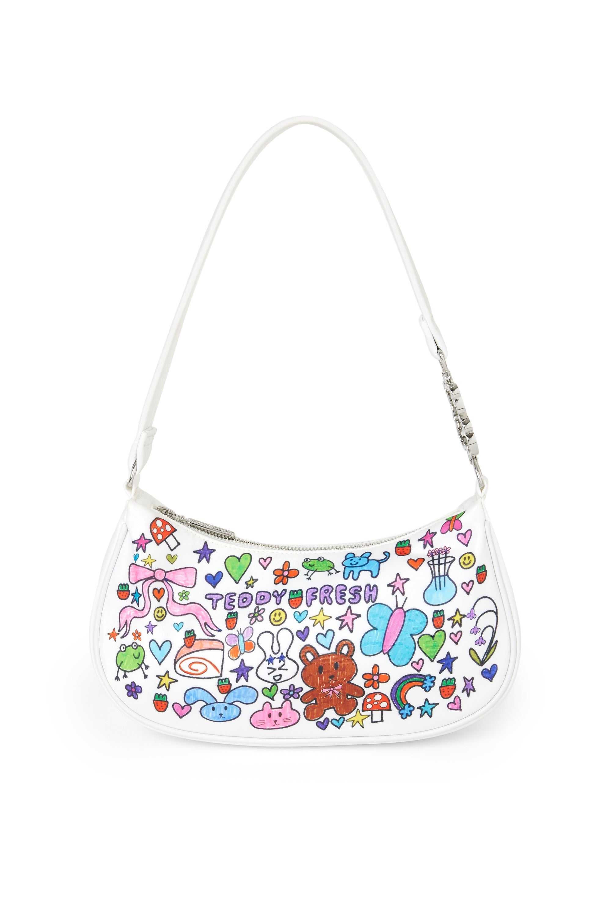 White Teddy Fresh TF x Blo_oberry Characters Fancy Bag | PGVWZK683