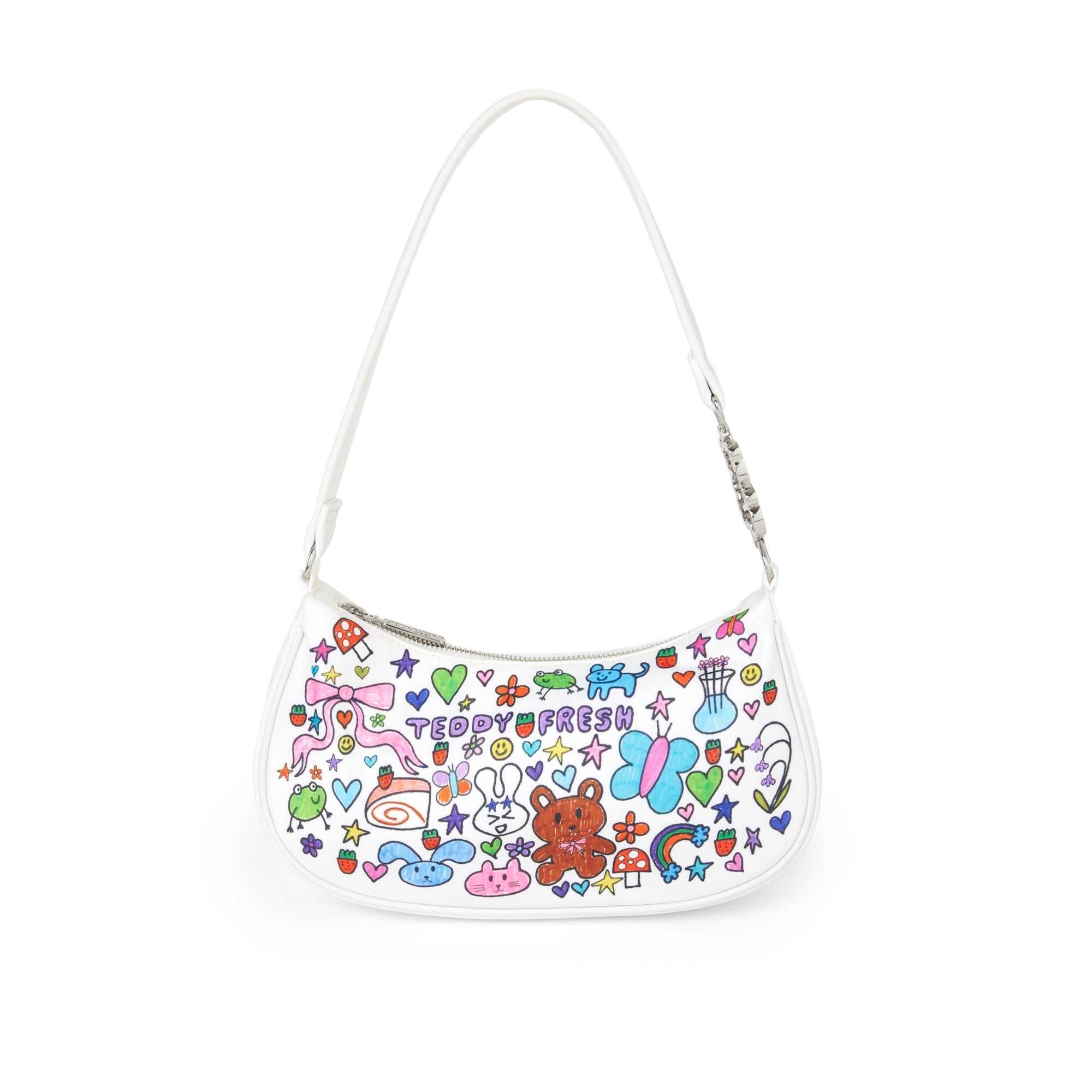 White Teddy Fresh TF x Blo_oberry Characters Fancy Bag | PGVWZK683