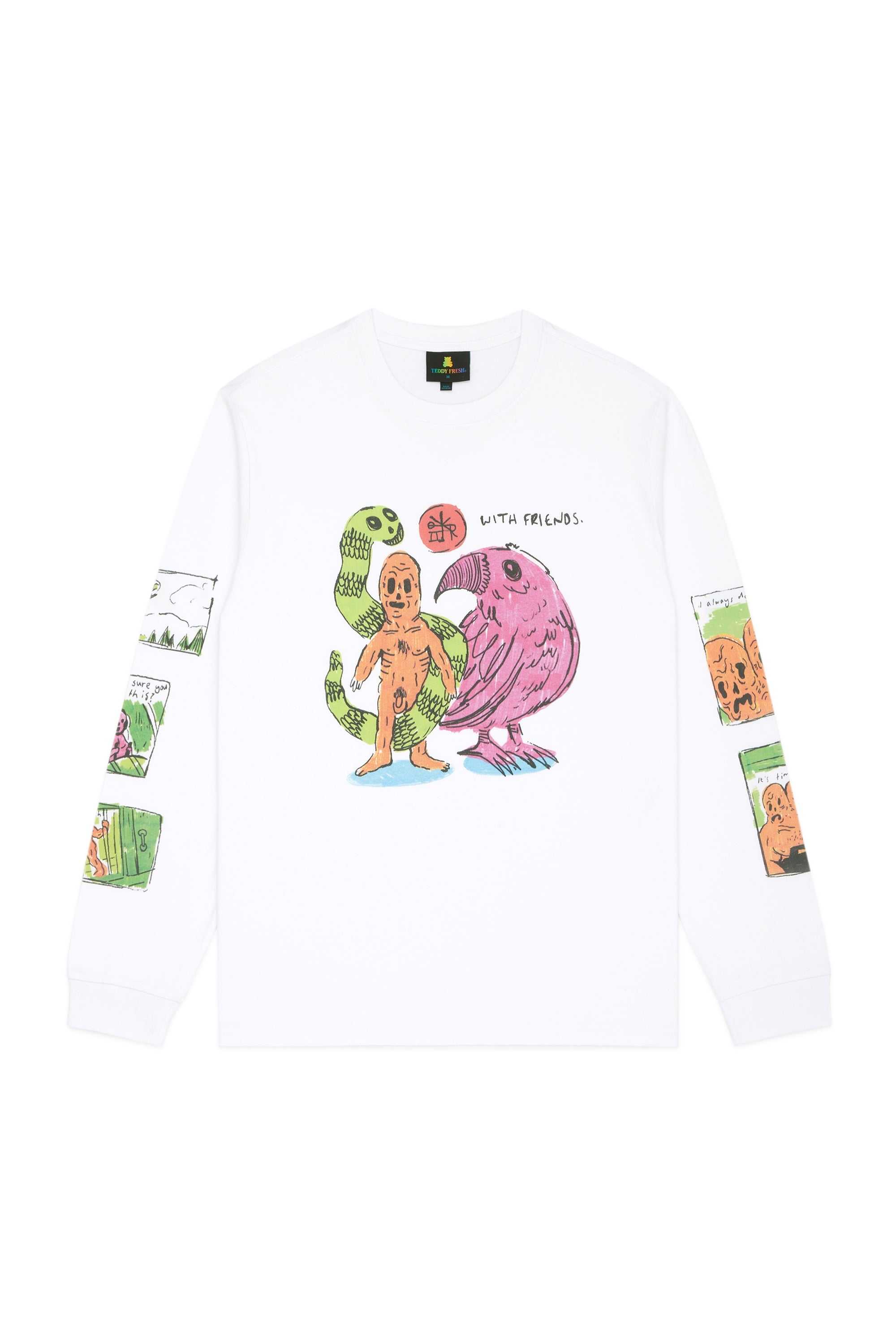 White Teddy Fresh TF x Samuel Finch Tee | MQUBNC153