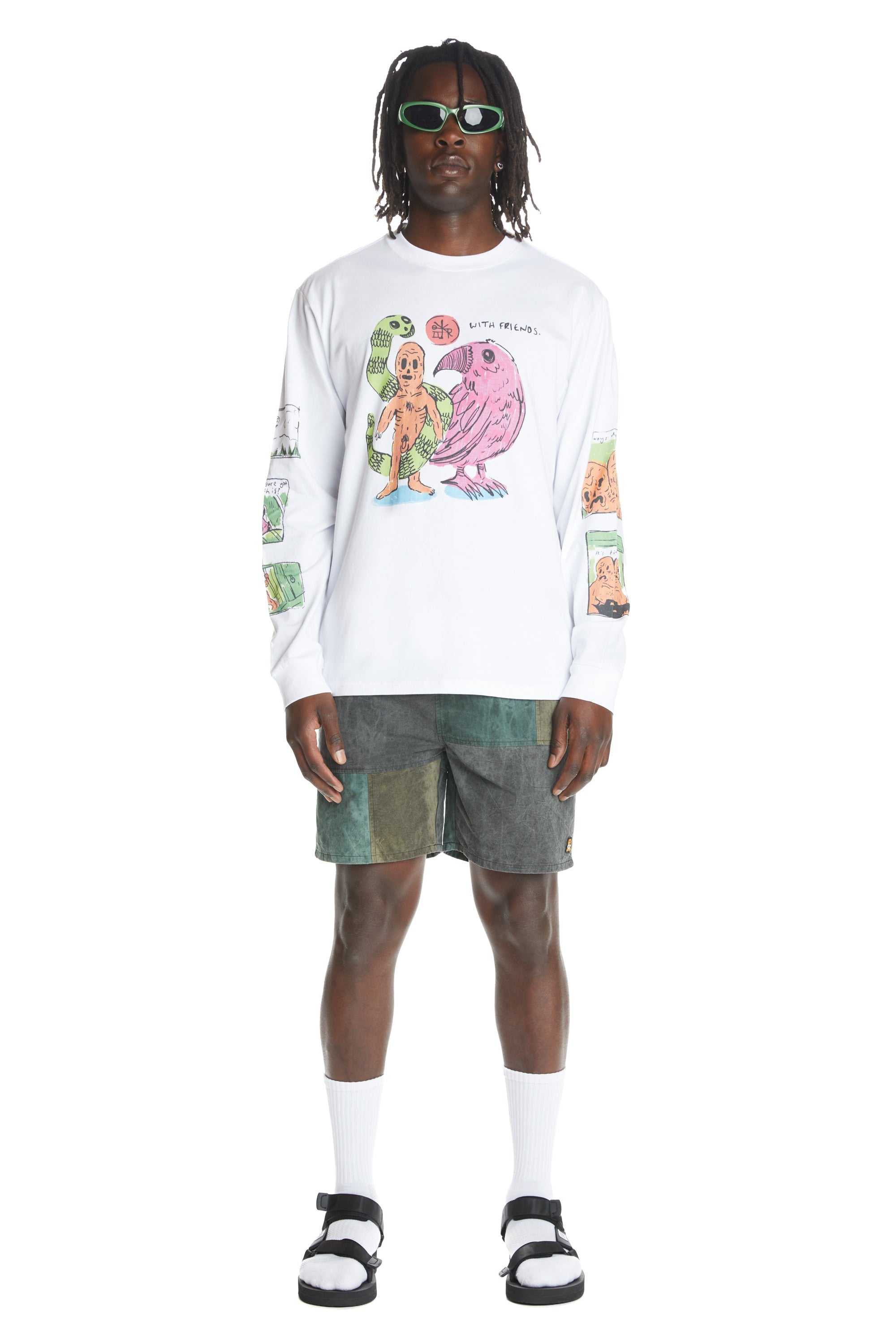 White Teddy Fresh TF x Samuel Finch Tee | MQUBNC153