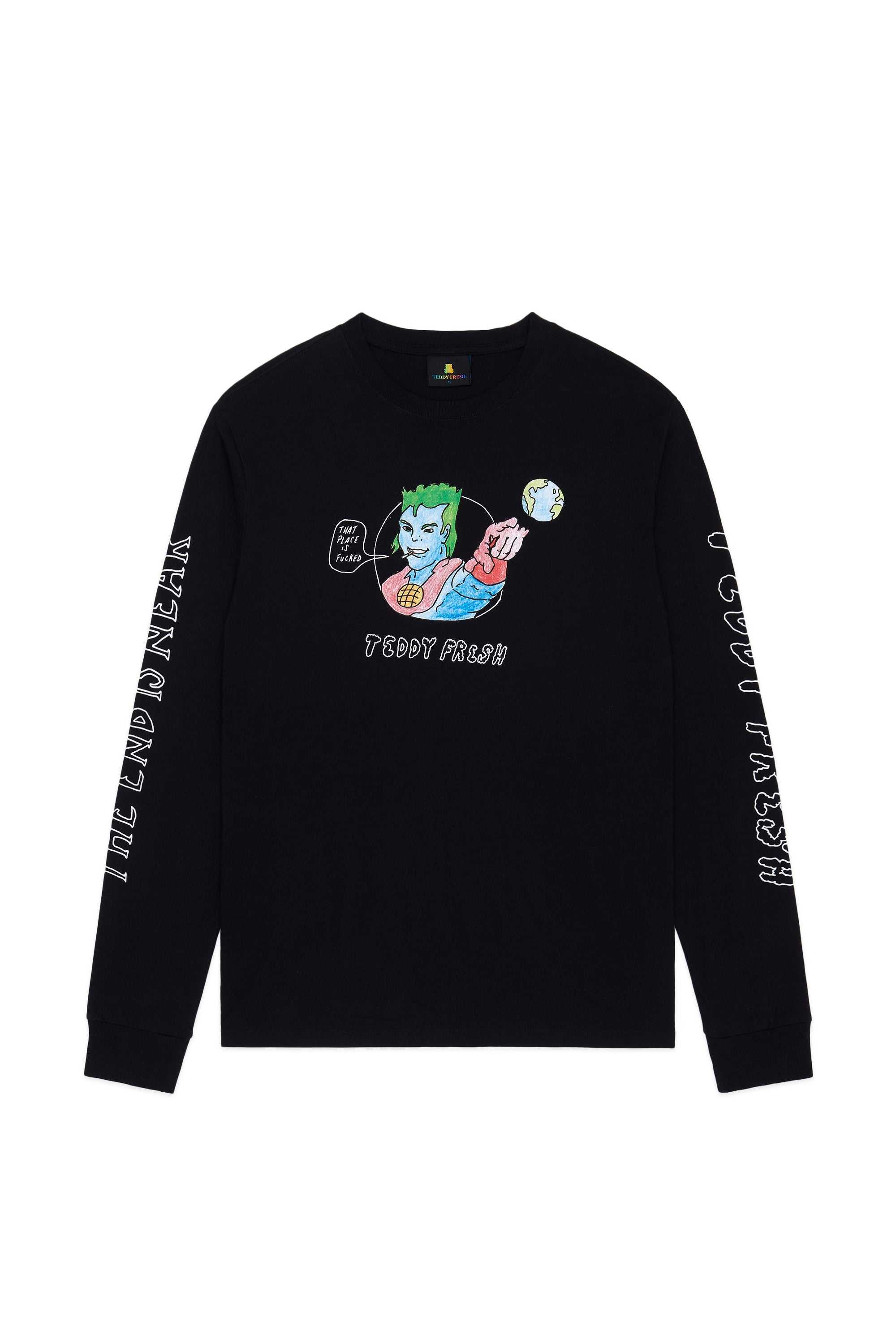 White Teddy Fresh That Place Is F***ed Tee | PKZVCY274